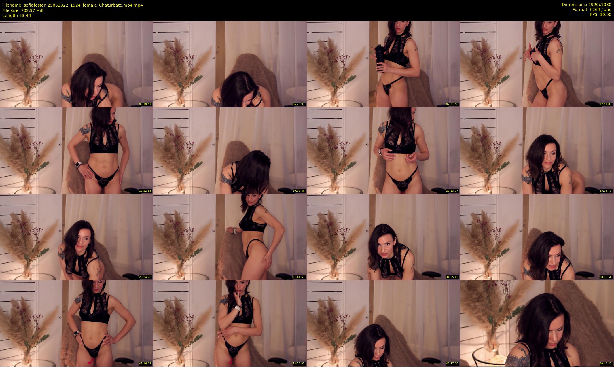 sofiafoster — 54 minute Chaturbate female cam show recording, 1080p, May 25, 2022