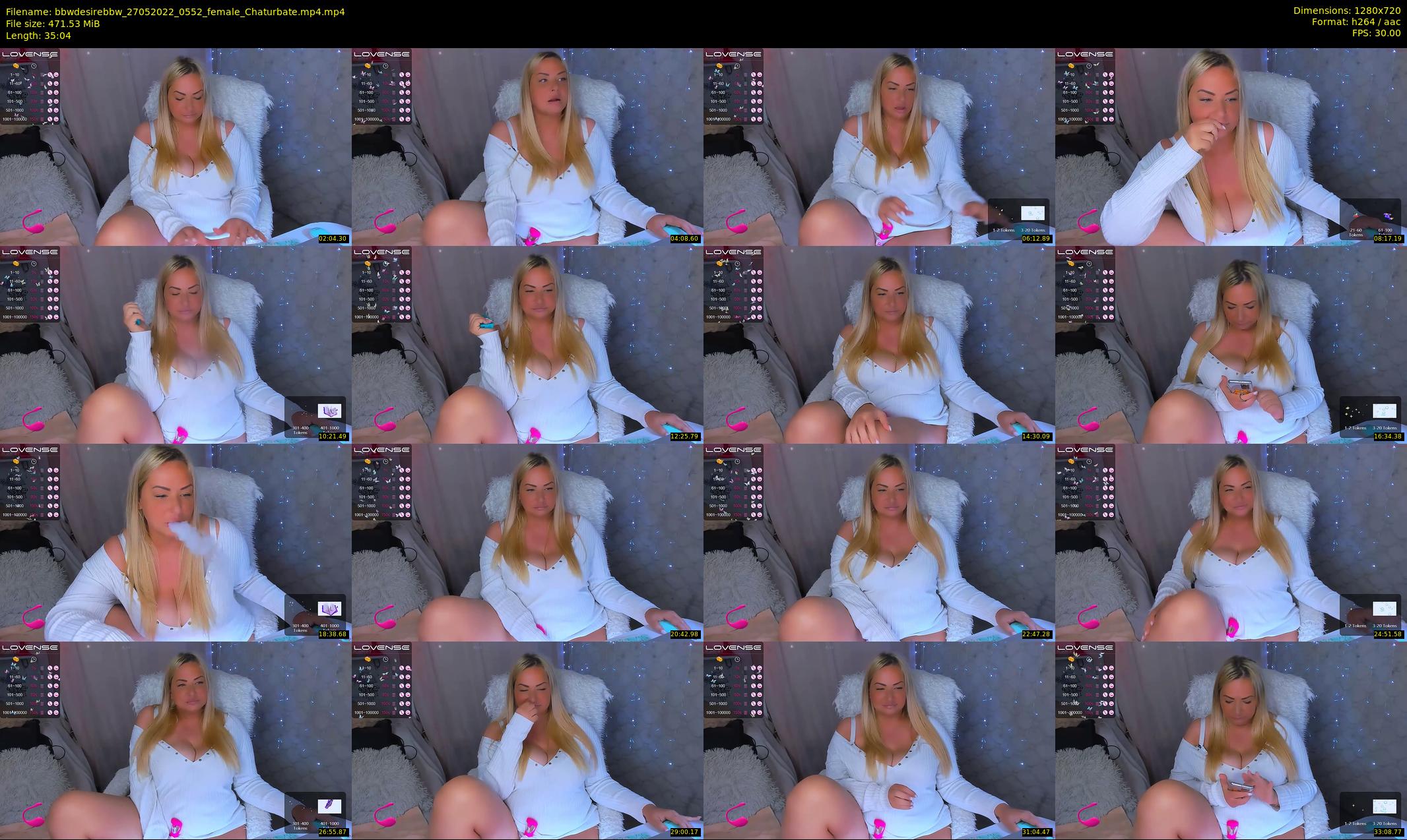 bbwdesirebbw — 36 minute Chaturbate female cam show recording, 720p, May 27, 2022