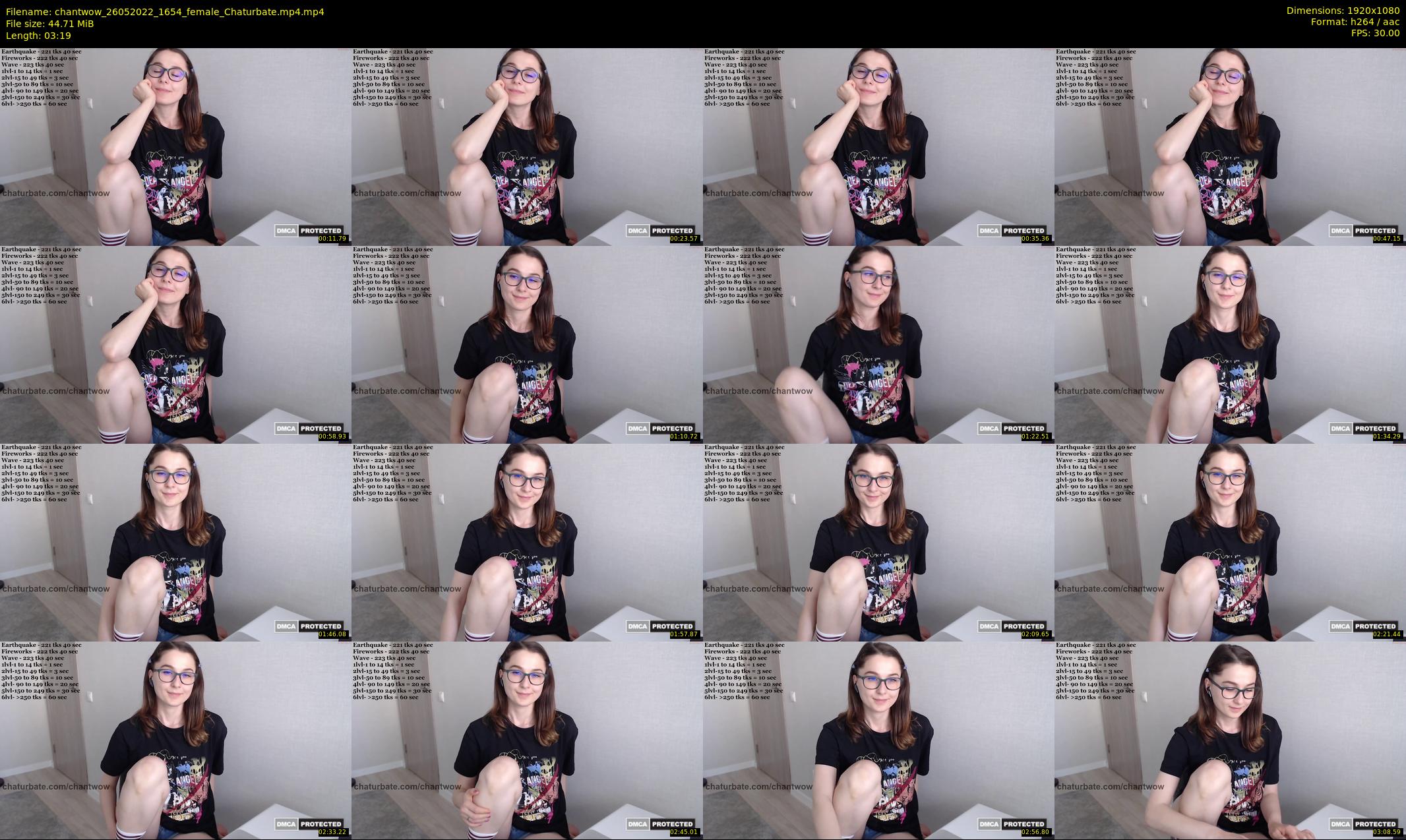 chantwow — 4 minute Chaturbate female cam show recording, 1080p, May 26, 2022
