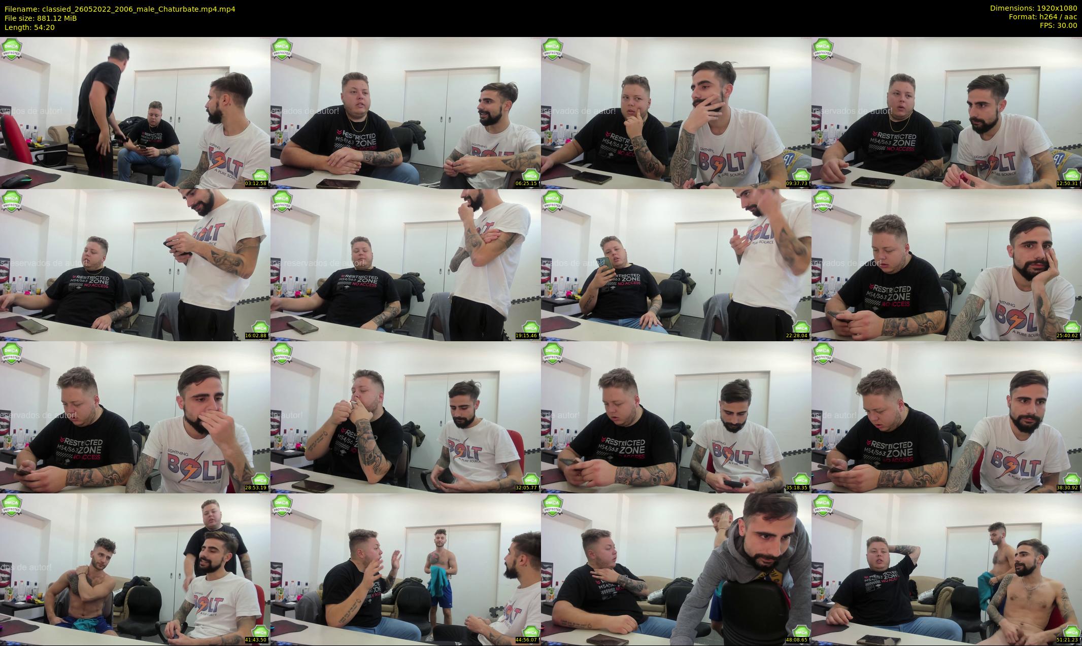 classied — 55 minute Chaturbate male cam show recording, 1080p, May 26, 2022