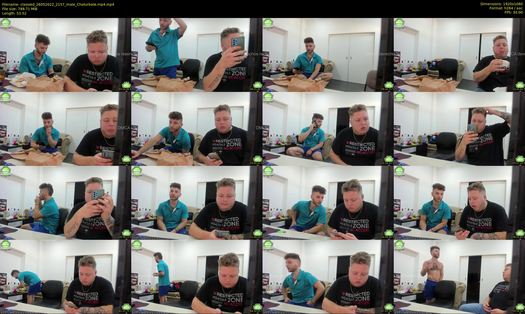 classied — 54 minute Chaturbate male cam show recording, 1080p, May 26, 2022