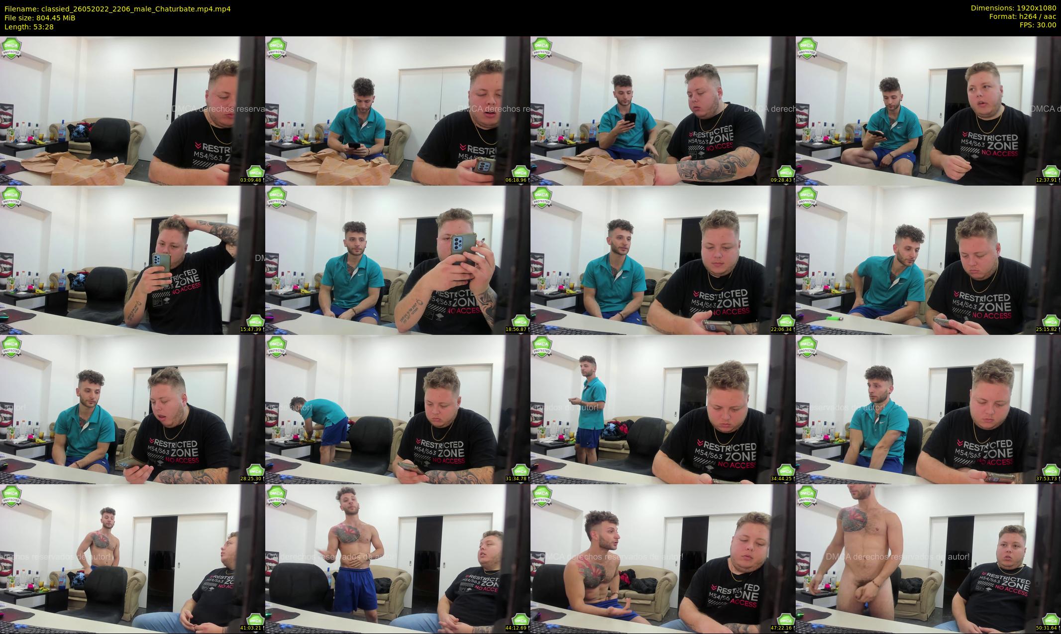 classied — 54 minute Chaturbate male cam show recording, 1080p, May 26, 2022