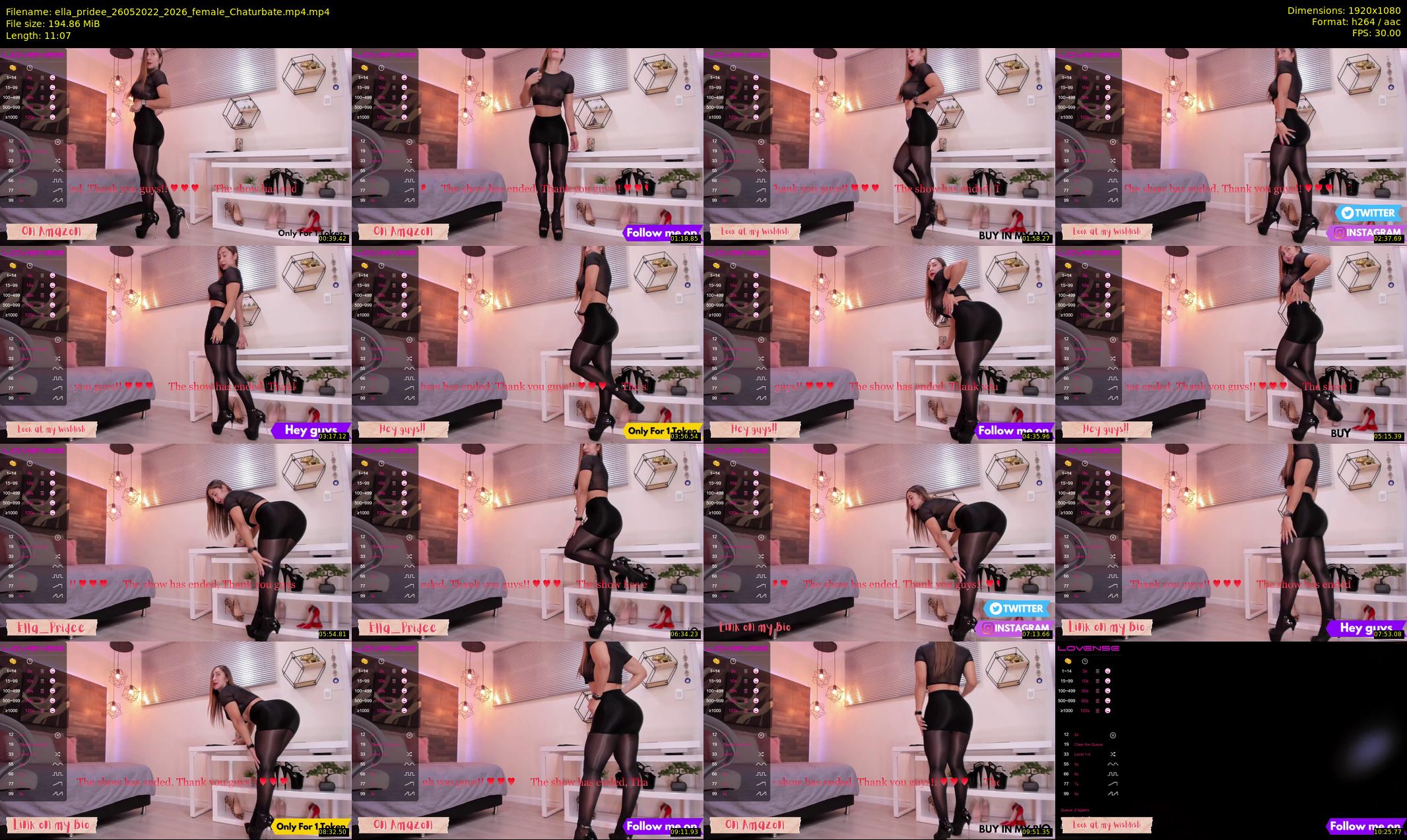 ella_pridee — 12 minute Chaturbate female cam show recording, 1080p, May 26, 2022
