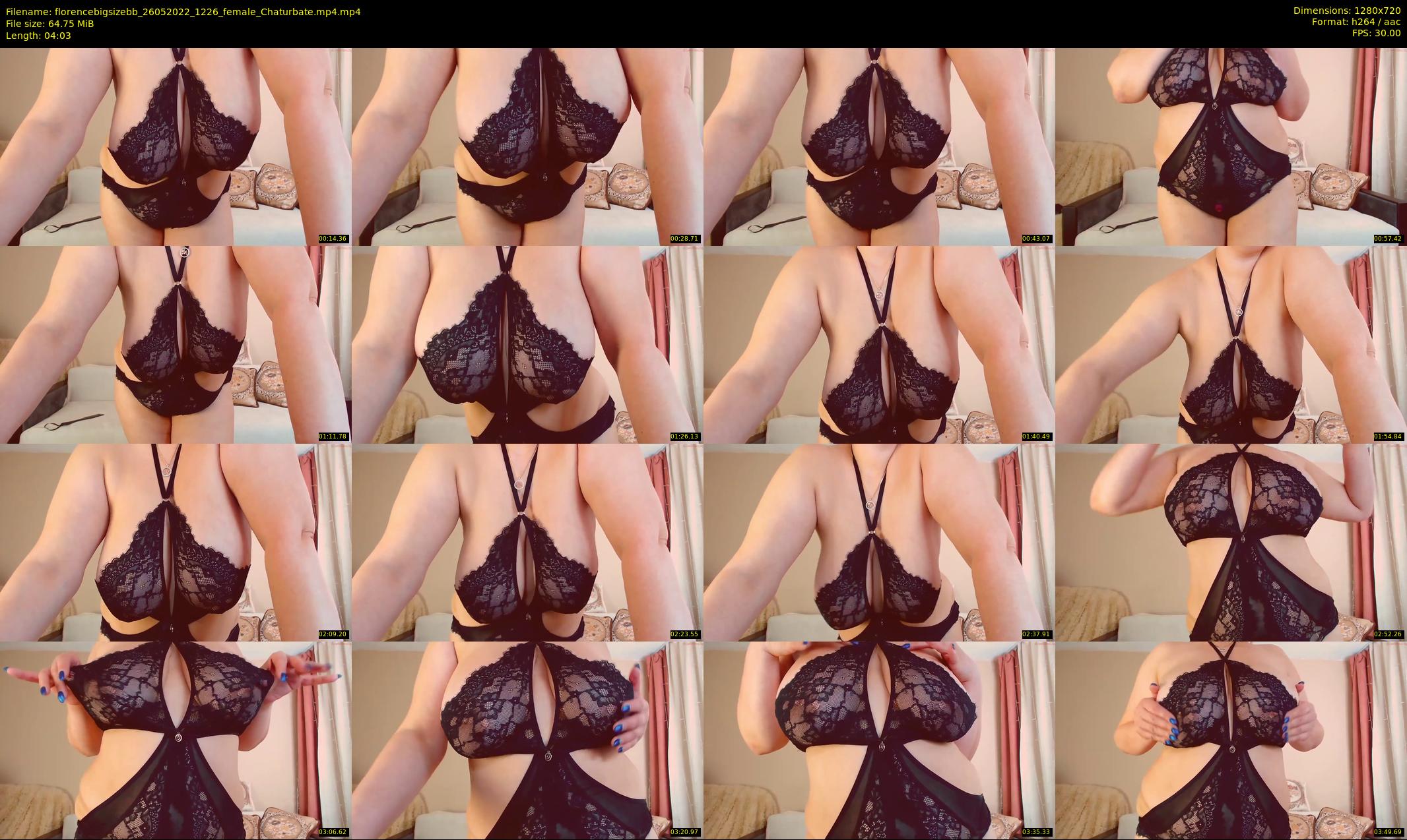 florencebigsizebb — 5 minute Chaturbate female cam show recording, 720p, May 26, 2022