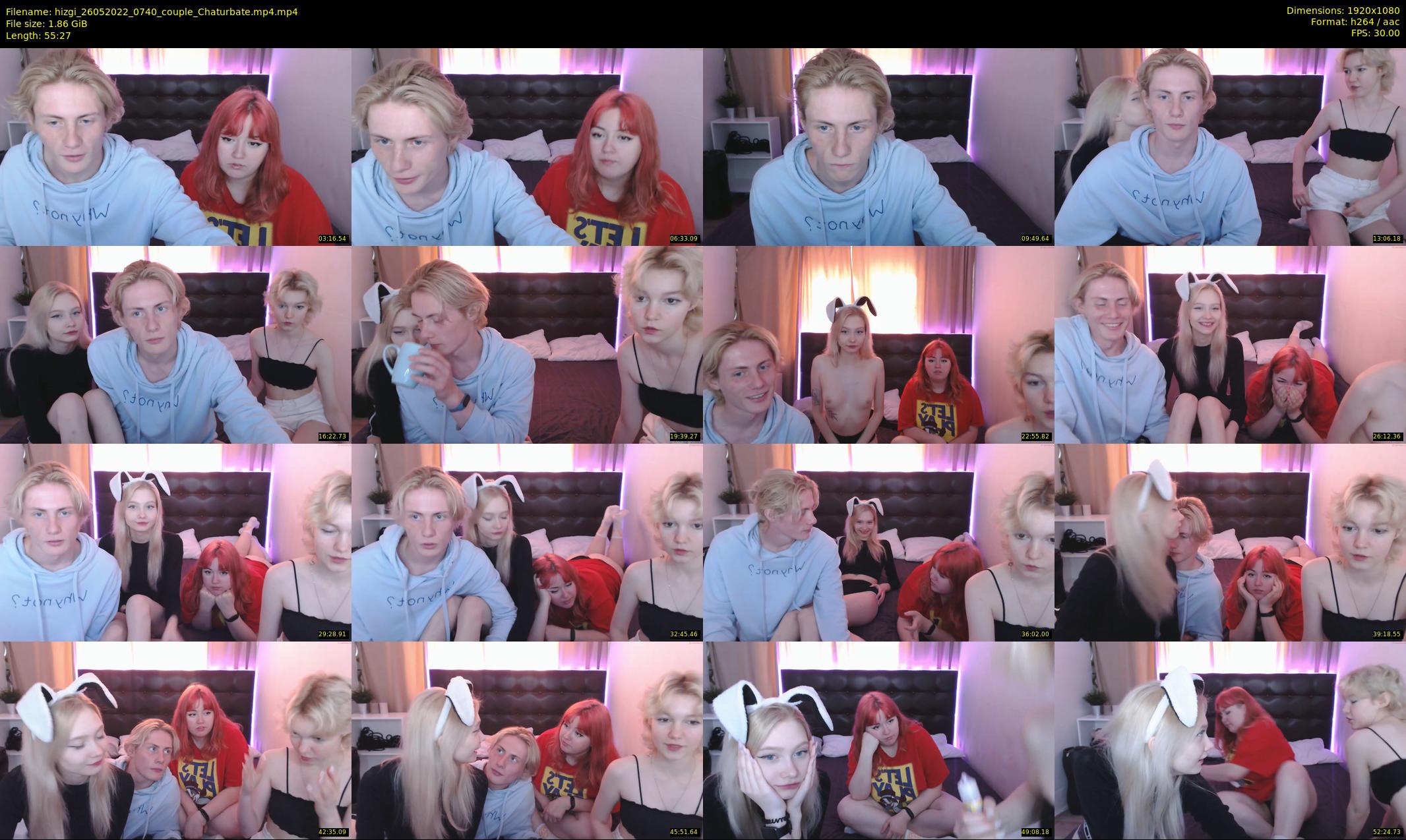 hizgi — 56 minute Chaturbate couple cam show recording, 1080p, May 26, 2022