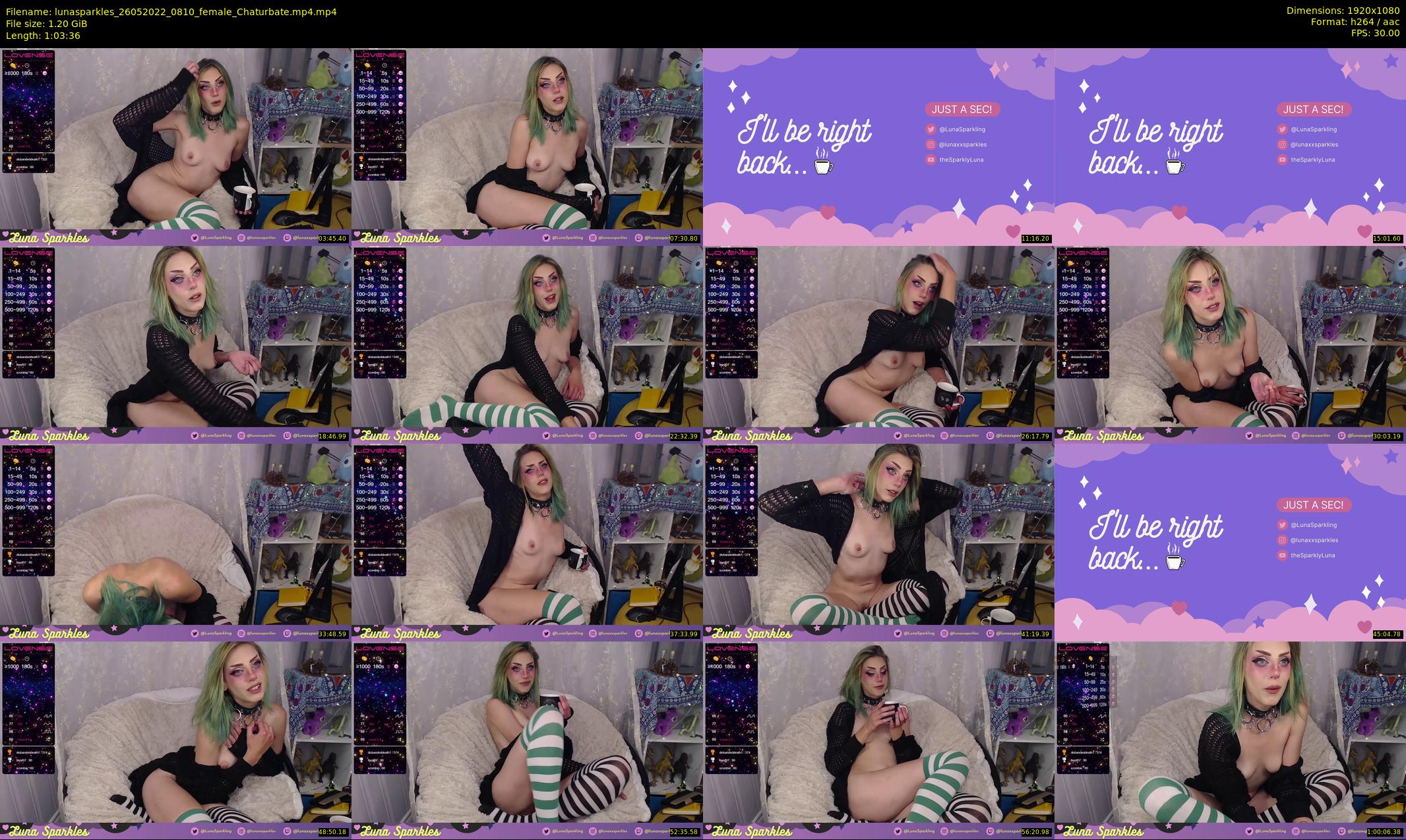 lunasparkles — 64 minute Chaturbate female cam show recording, 1080p, May 26, 2022