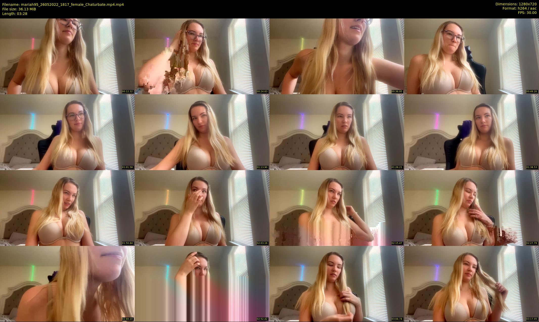 mariah95 — 4 minute Chaturbate female cam show recording, 720p, May 26, 2022