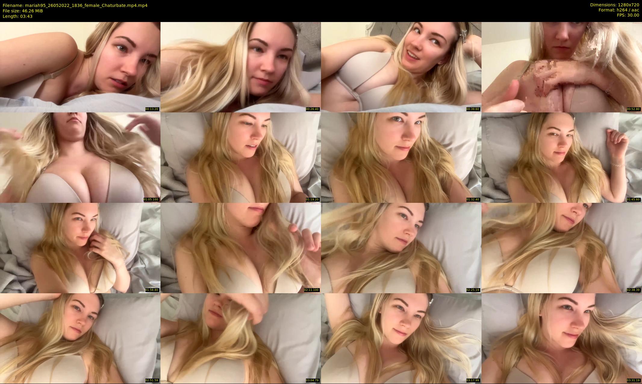 mariah95 — 4 minute Chaturbate female cam show recording, 720p, May 26, 2022