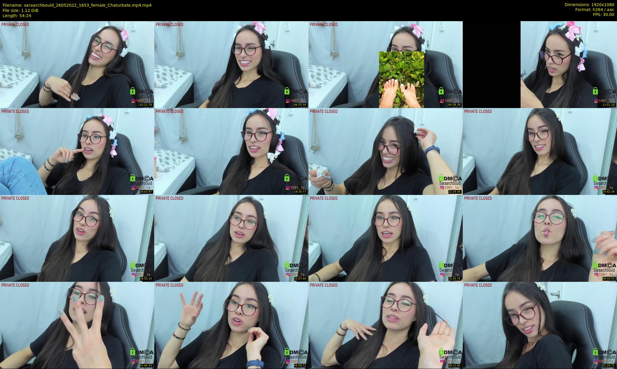 saraarchbould — 55 minute Chaturbate female cam show recording, 1080p, May 26, 2022