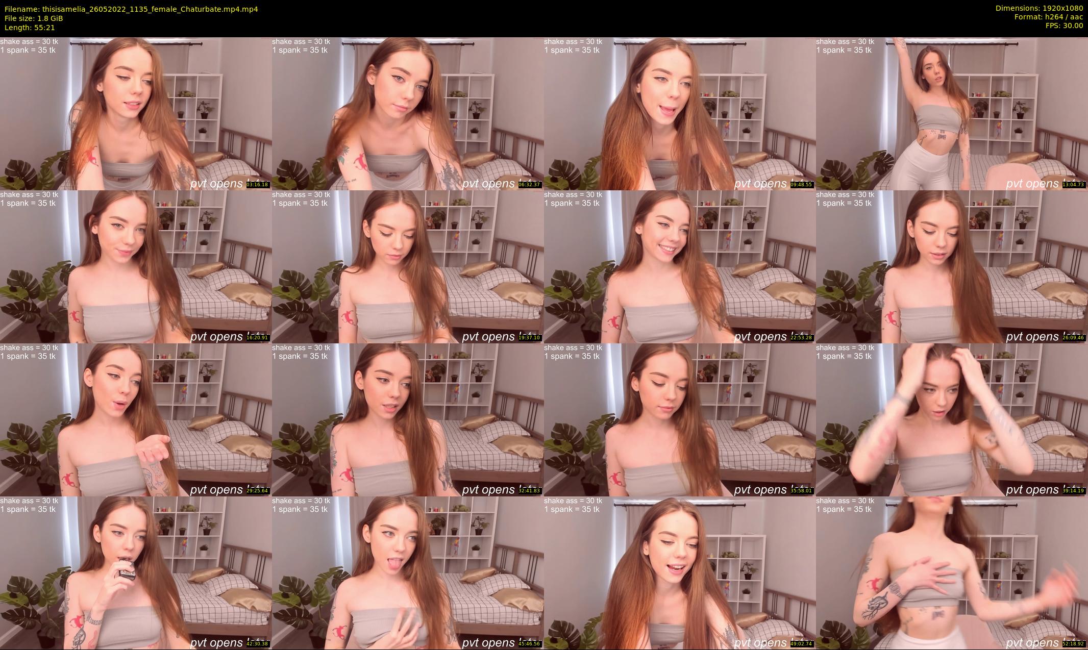 thisisamelia — 56 minute Chaturbate female cam show recording, 1080p, May 26, 2022