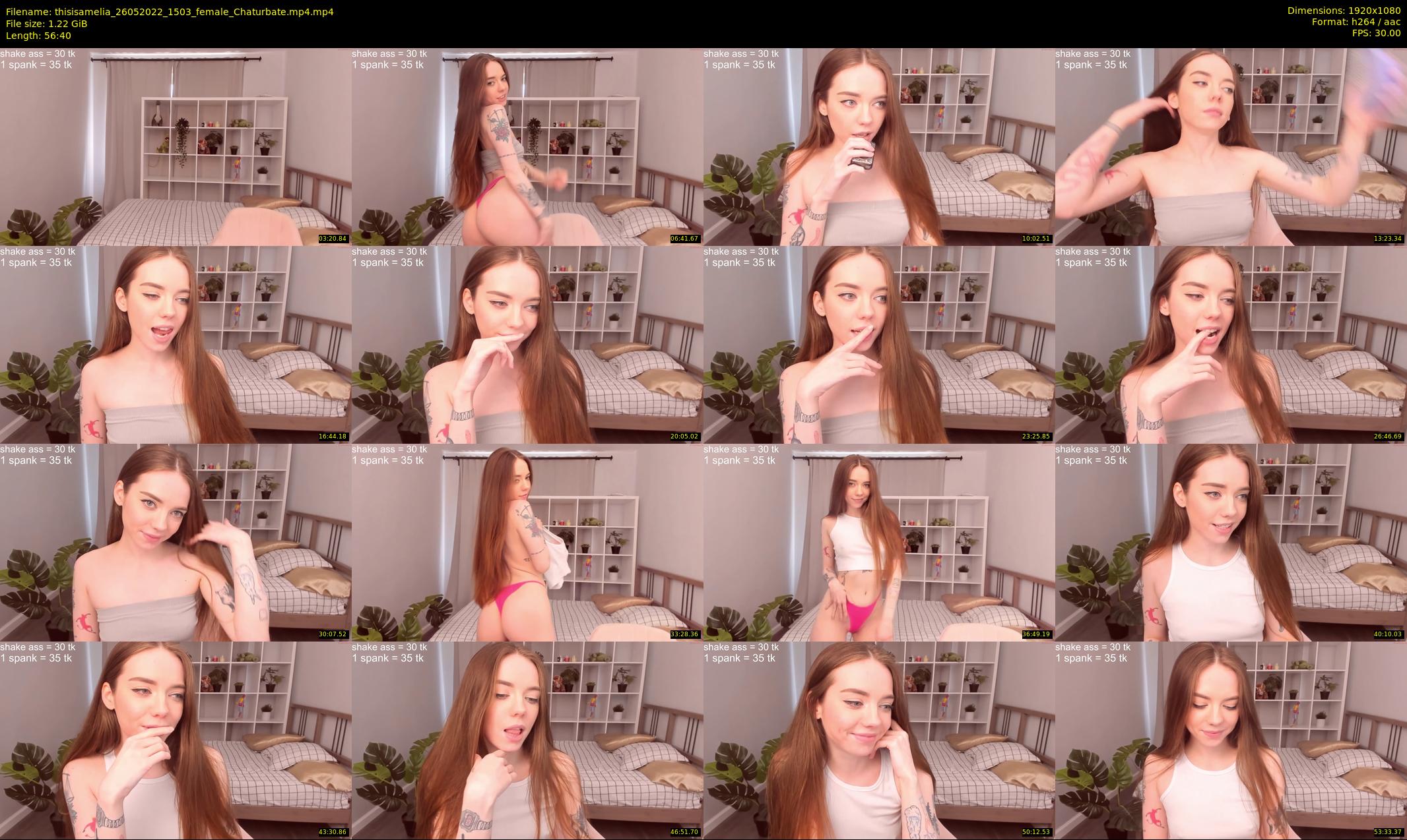 thisisamelia — 57 minute Chaturbate female cam show recording, 1080p, May 26, 2022