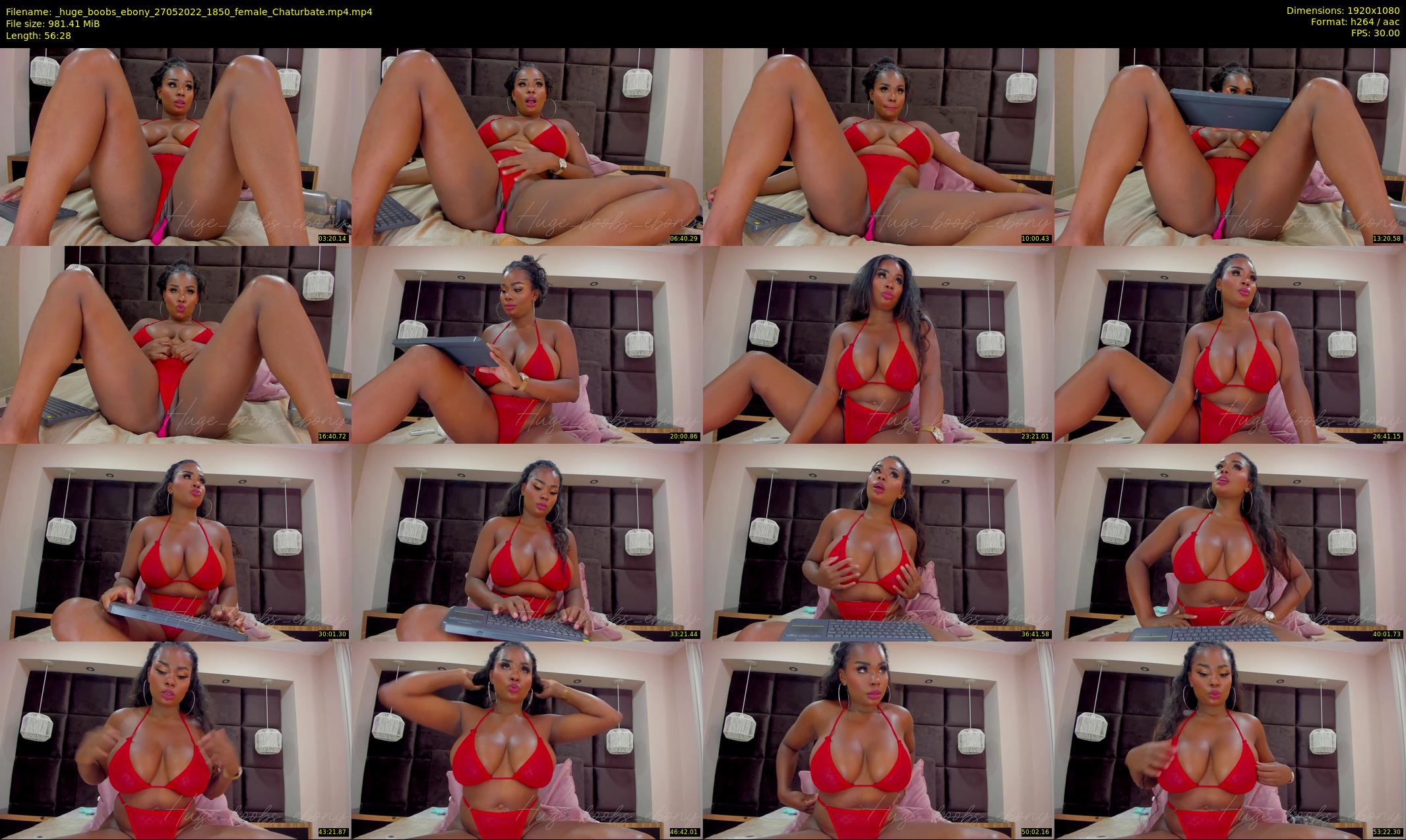 _huge_boobs_ebony — 57 minute Chaturbate female cam show recording, 1080p, May 27, 2022
