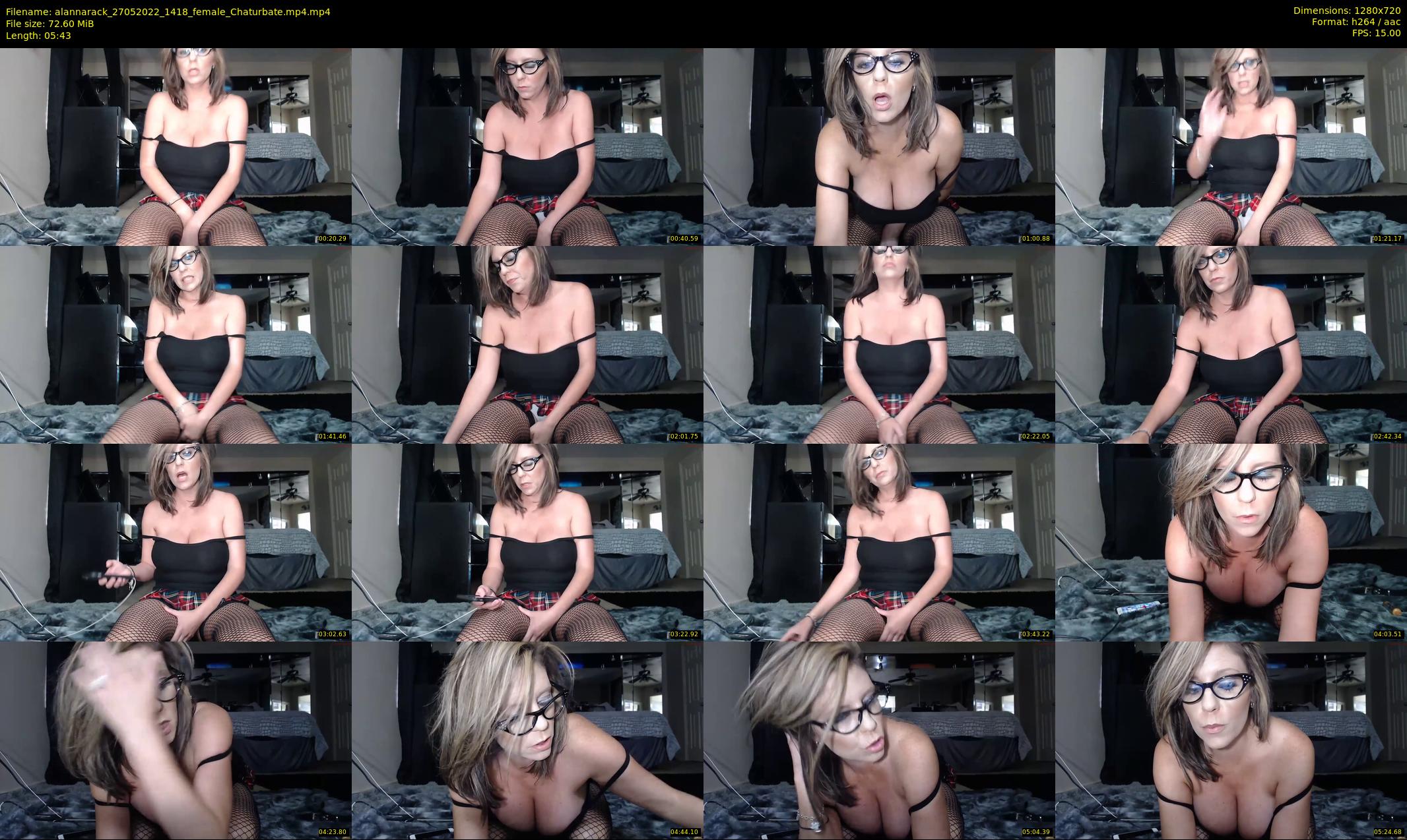 alannarack — 6 minute Chaturbate female cam show recording, 720p, May 27, 2022