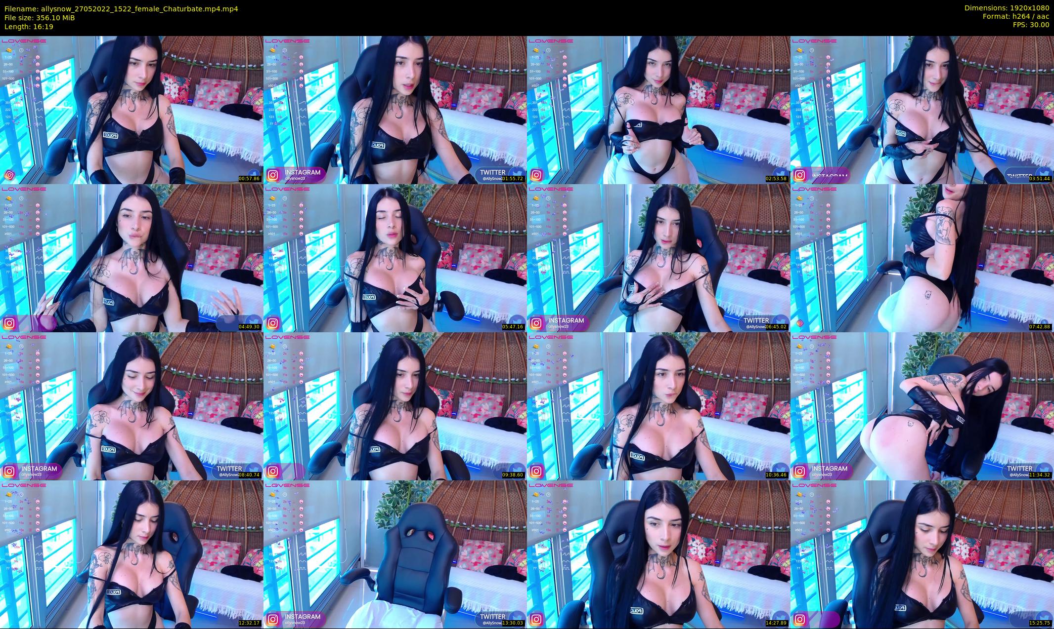 allysnow — 17 minute Chaturbate female cam show recording, 1080p, May 27, 2022