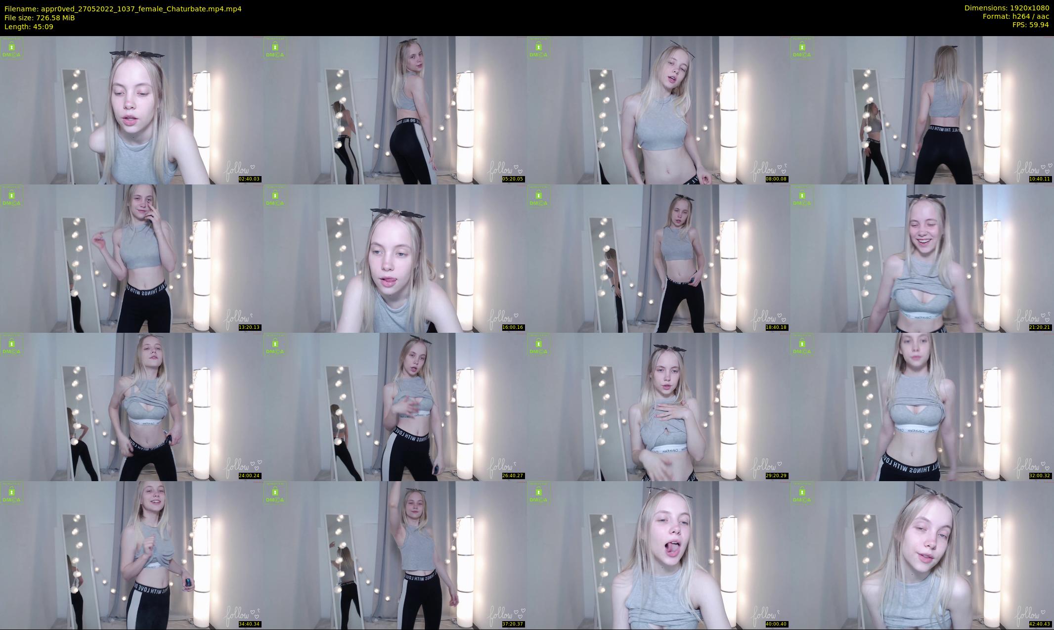 appr0ved — 46 minute Chaturbate female cam show recording, 1080p, May 27, 2022