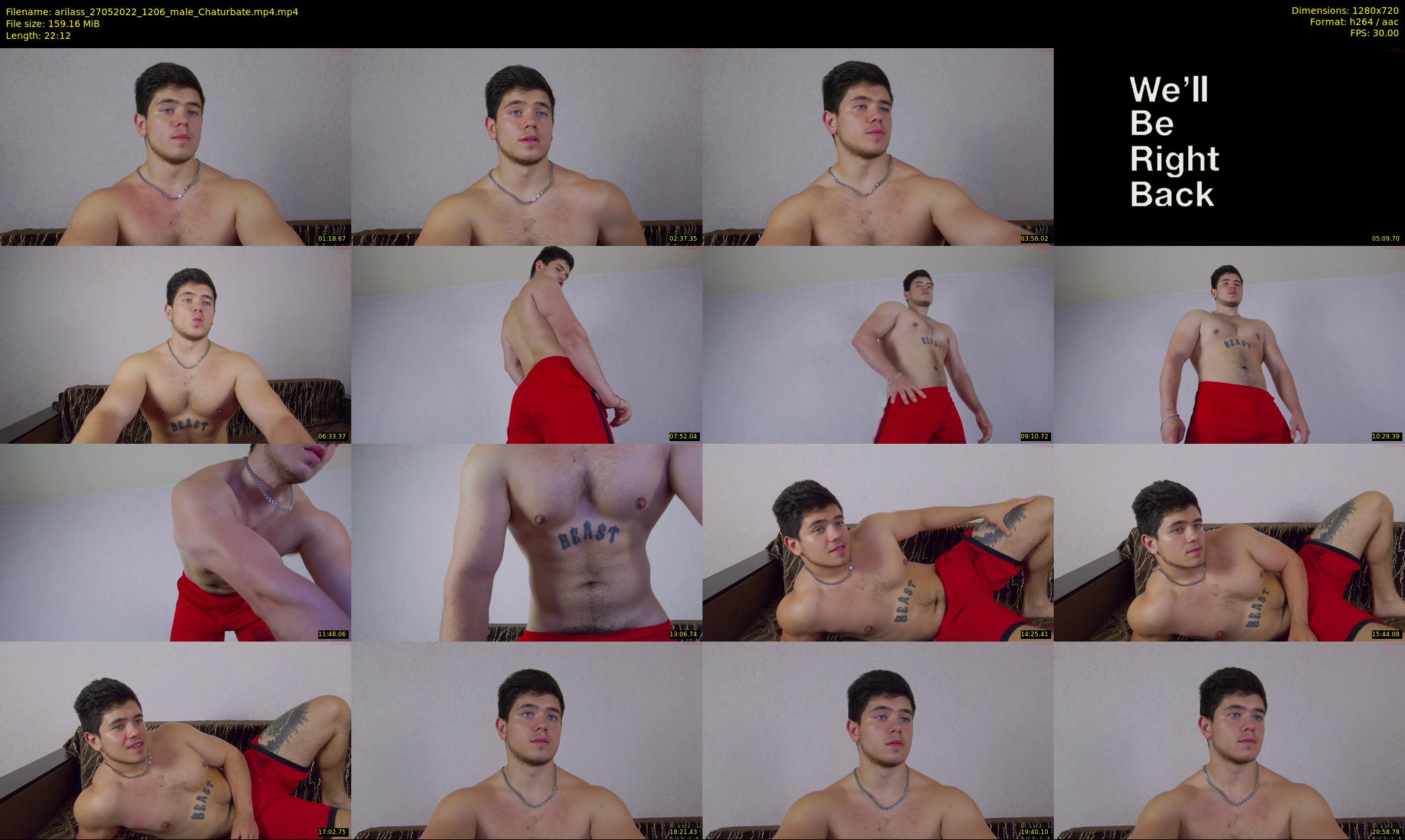 arilass — 23 minute Chaturbate male cam show recording, 720p, May 27, 2022