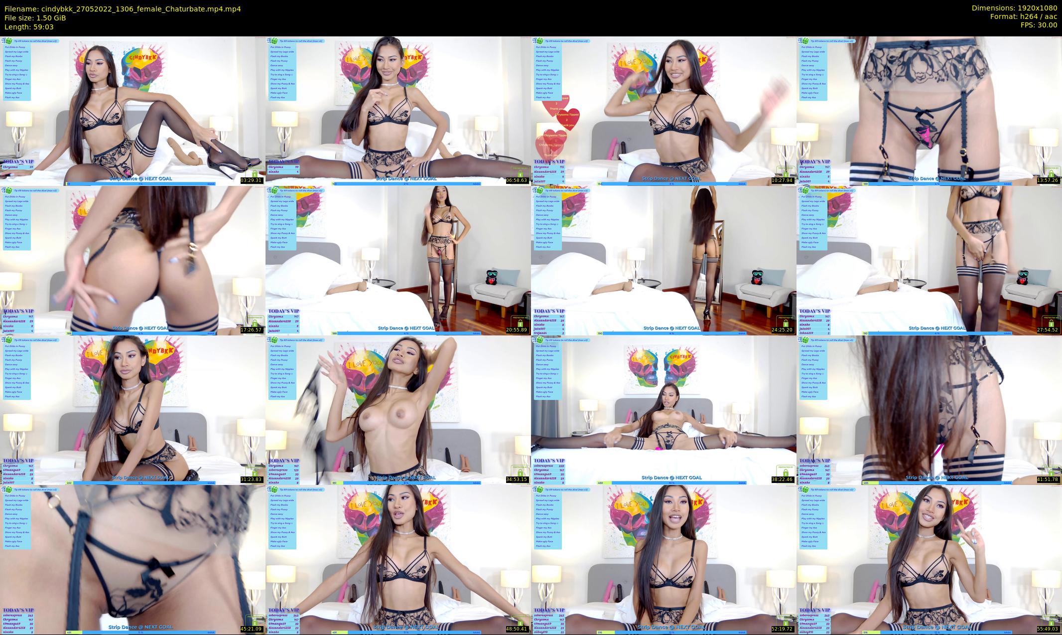 cindybkk — 60 minute Chaturbate female cam show recording, 1080p, May 27, 2022