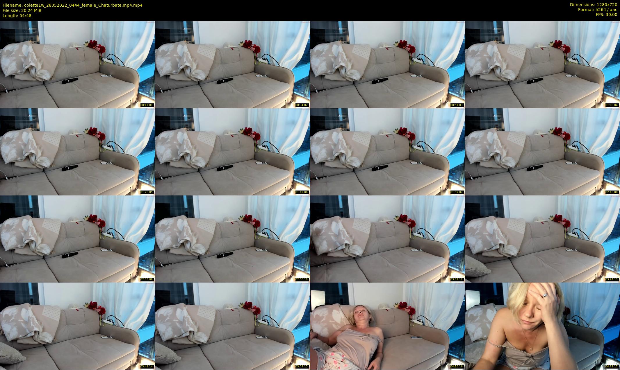 colette1w — 5 minute Chaturbate female cam show recording, 720p, May 28, 2022