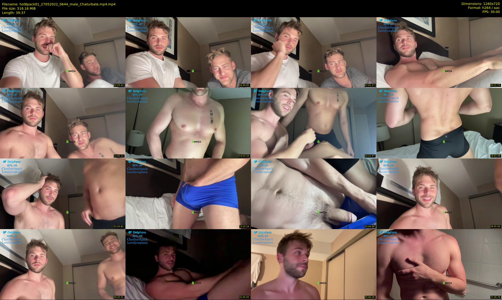 hot8pack01 — 40 minute Chaturbate male cam show recording, 720p, May 27, 2022