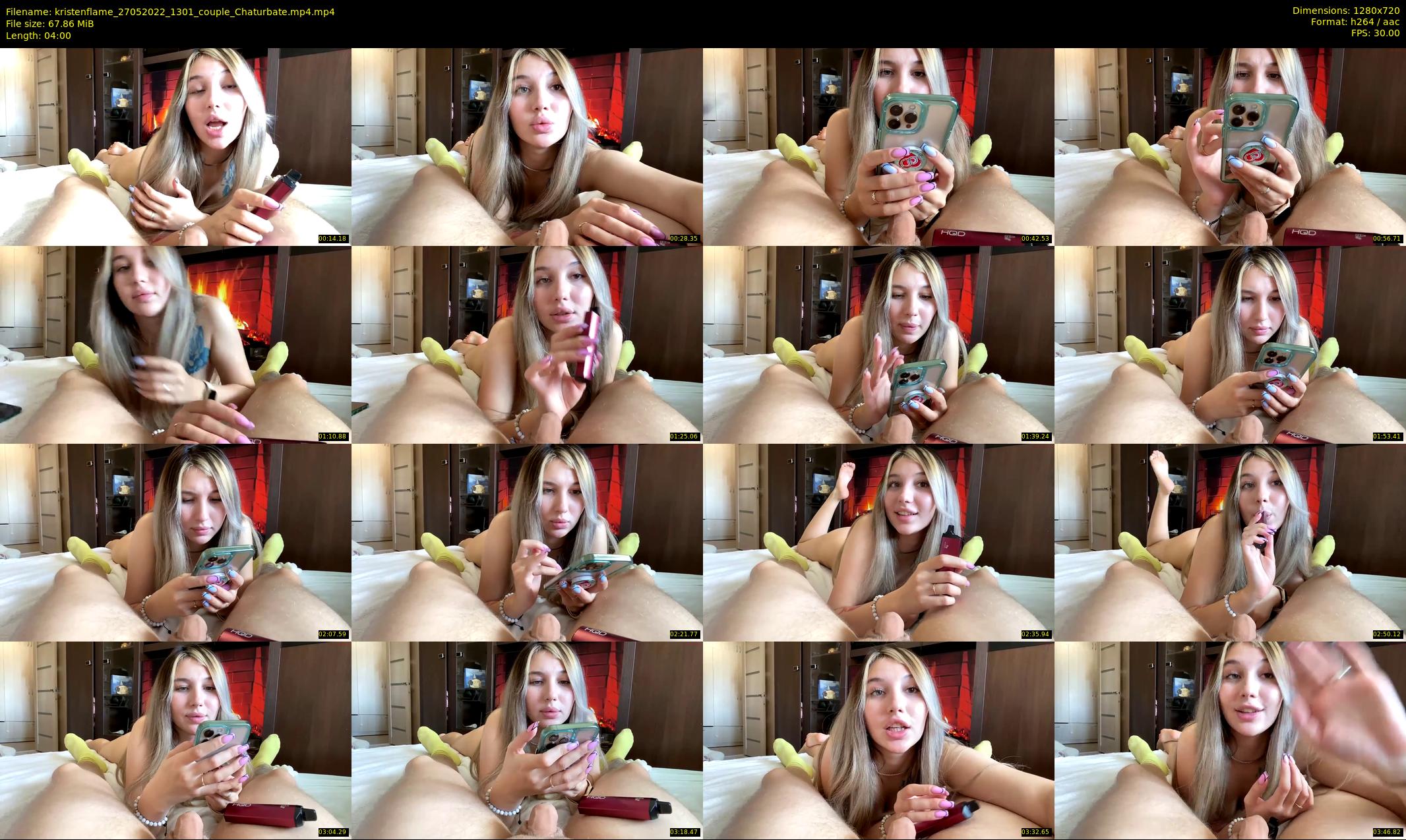 kristenflame — 4 minute Chaturbate couple cam show recording, 720p, May 27, 2022