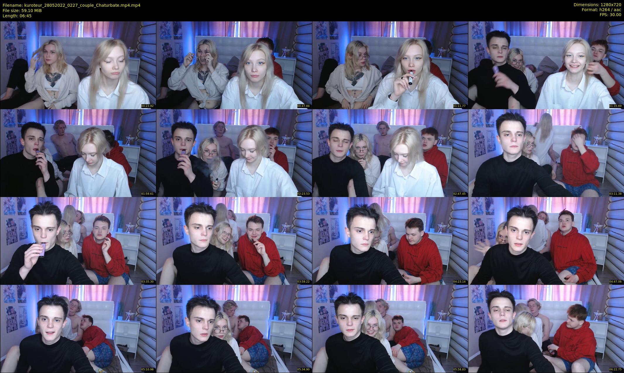 kuroteur — 7 minute Chaturbate couple cam show recording, 720p, May 28, 2022