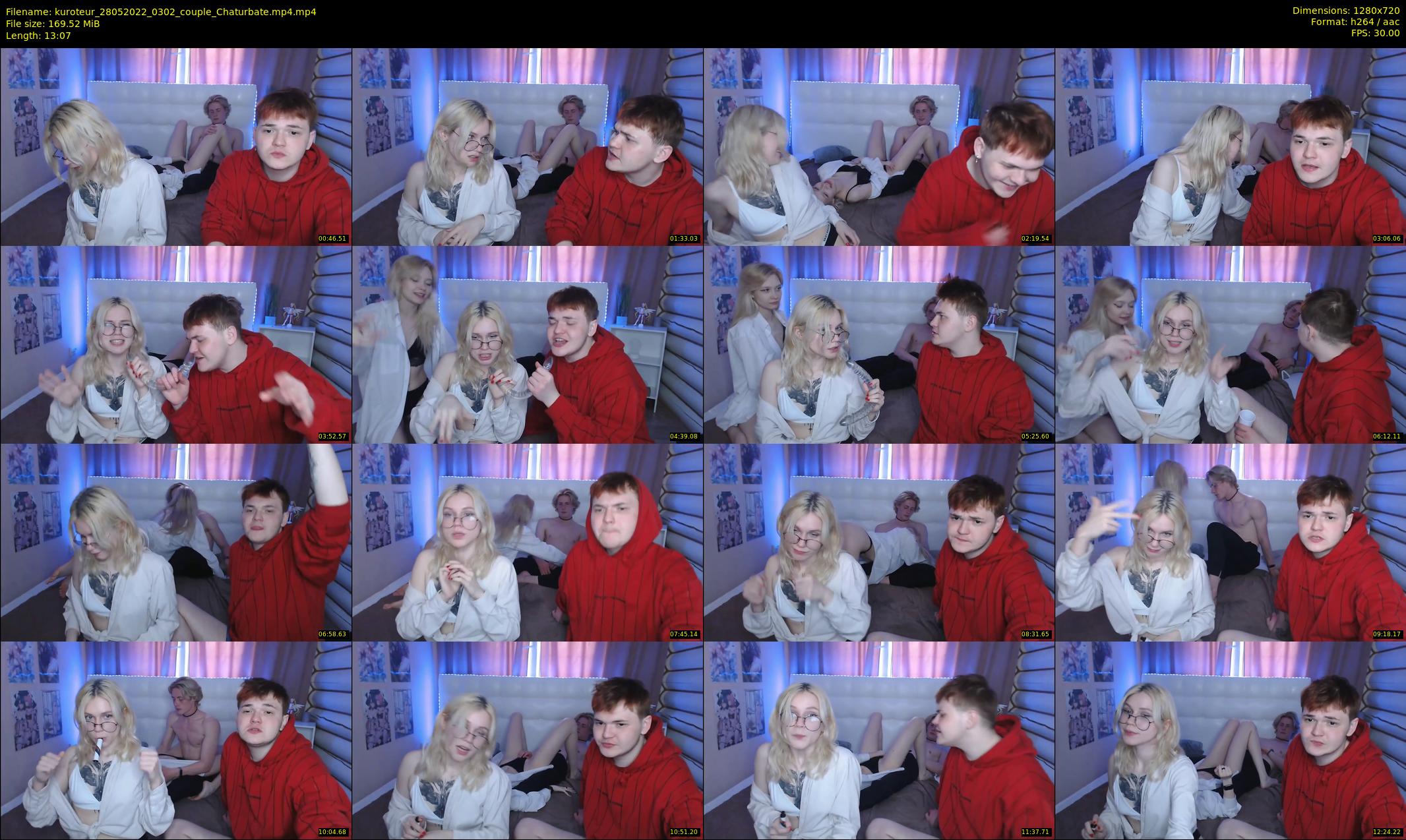 kuroteur — 14 minute Chaturbate couple cam show recording, 720p, May 28, 2022