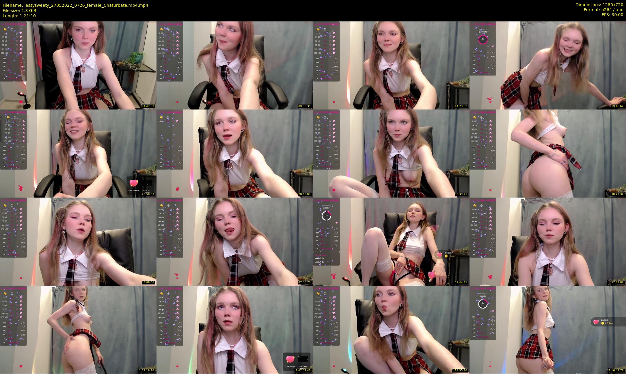 lessysweety — 82 minute Chaturbate female cam show recording, 720p, May 27, 2022