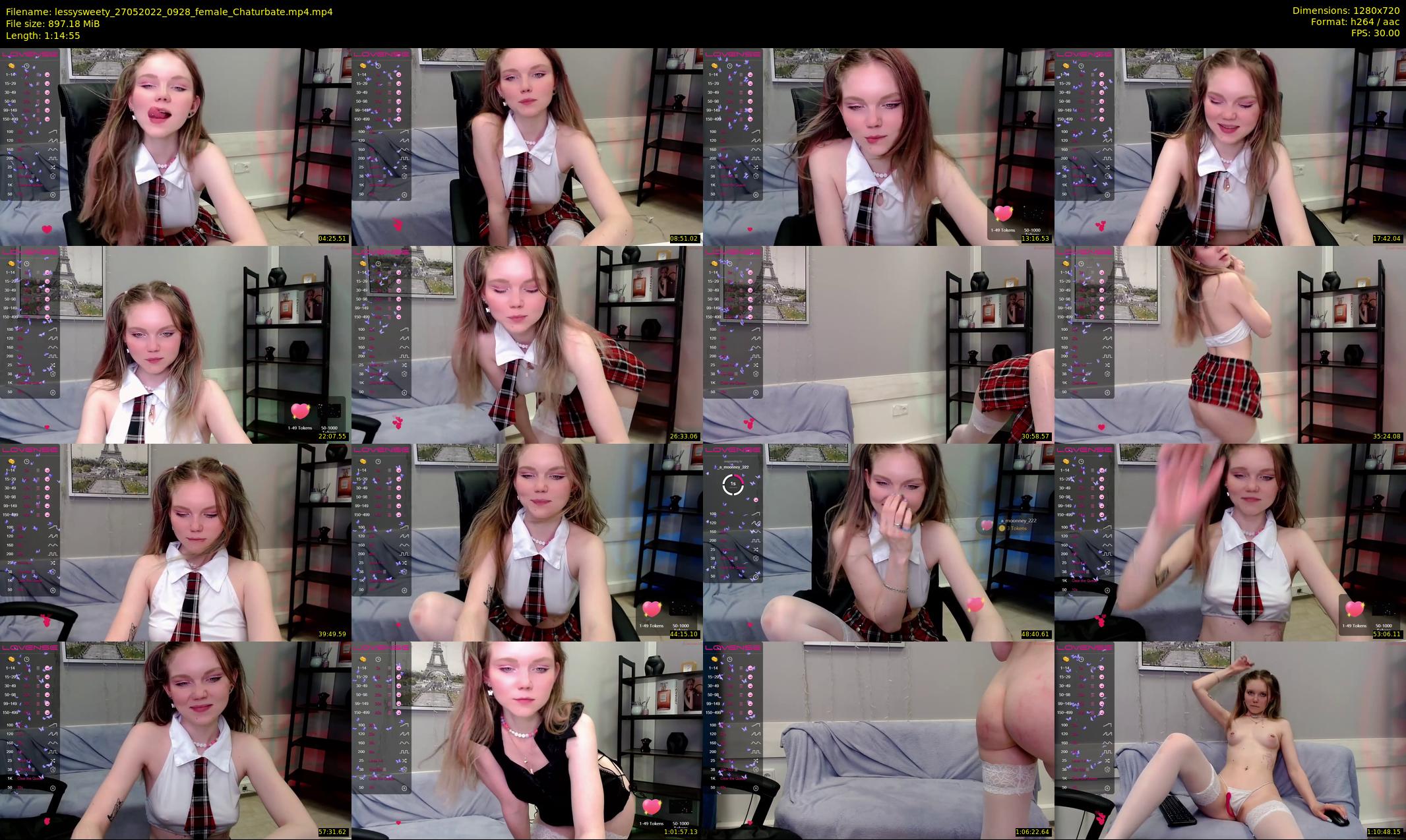 lessysweety — 75 minute Chaturbate female cam show recording, 720p, May 27, 2022