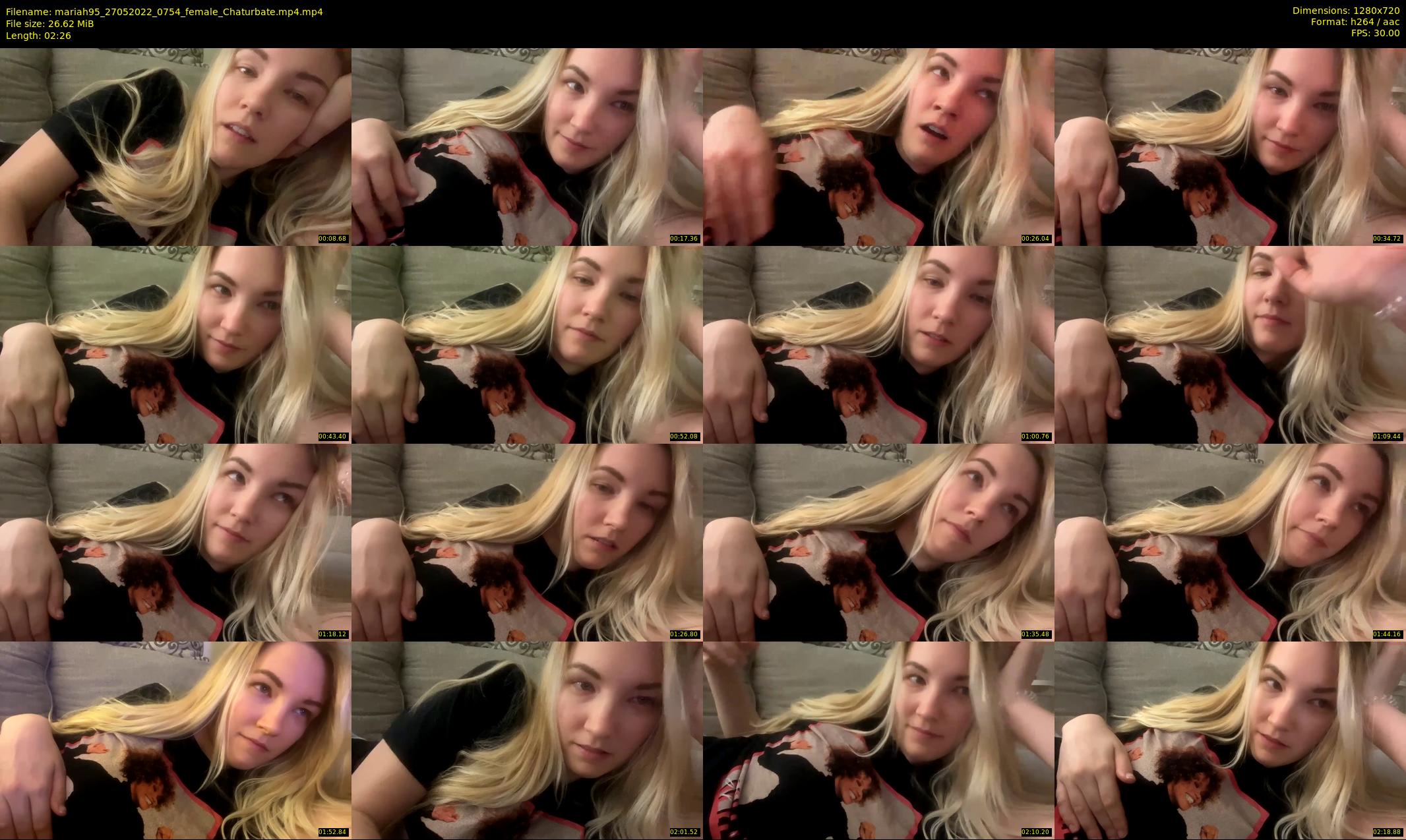 mariah95 — 3 minute Chaturbate female cam show recording, 720p, May 27, 2022