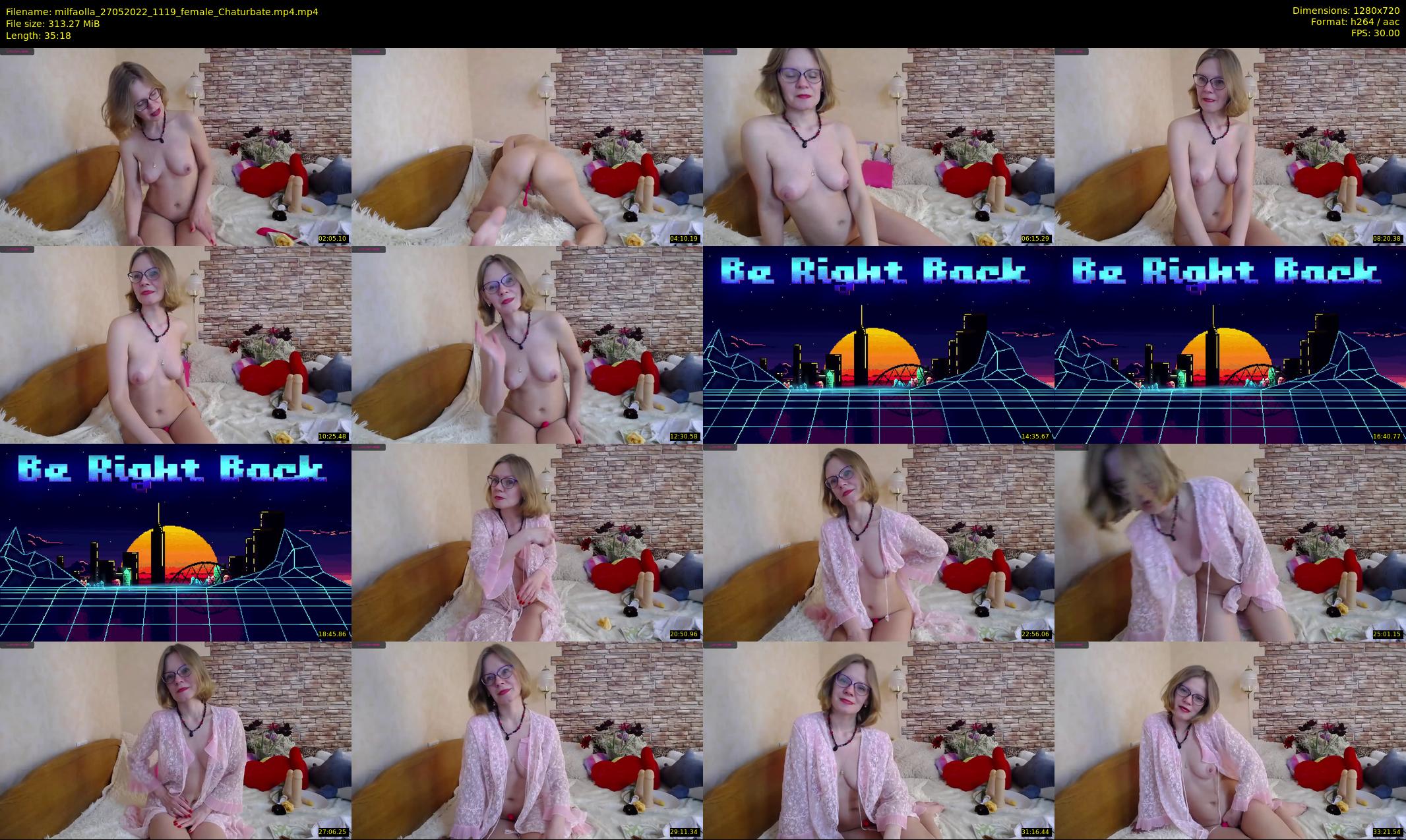 milfaolla — 36 minute Chaturbate female cam show recording, 720p, May 27, 2022