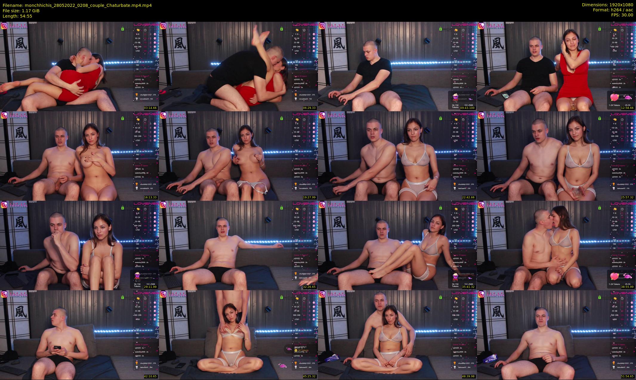 monchhichis — 55 minute Chaturbate couple cam show recording, 1080p, May 28, 2022