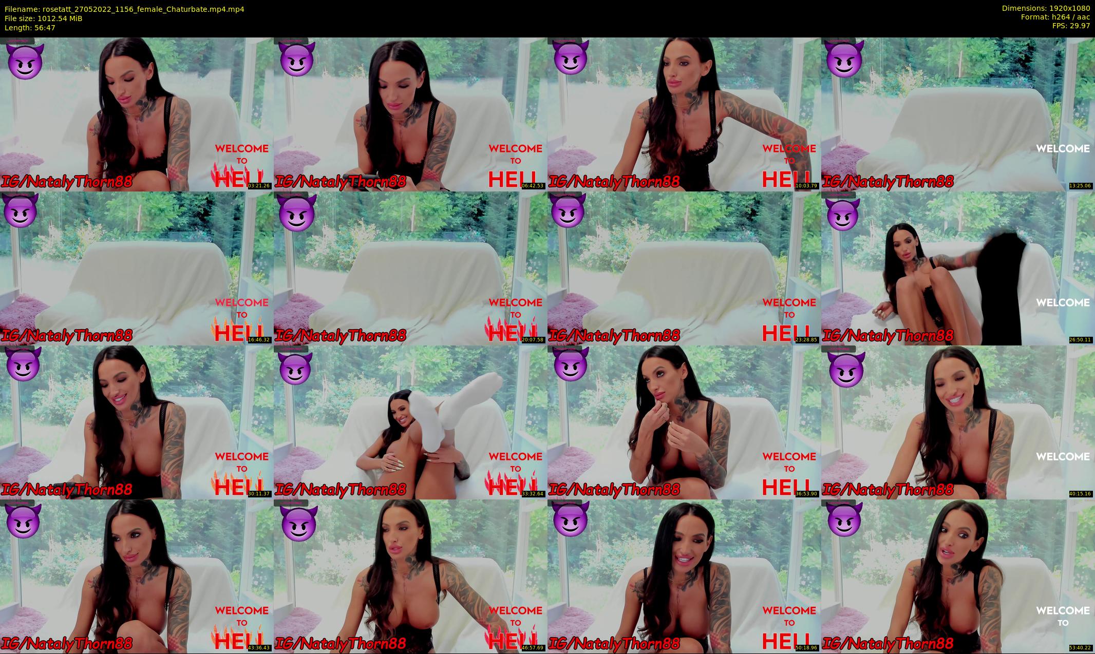 rosetatt — 57 minute Chaturbate female cam show recording, 1080p, May 27, 2022
