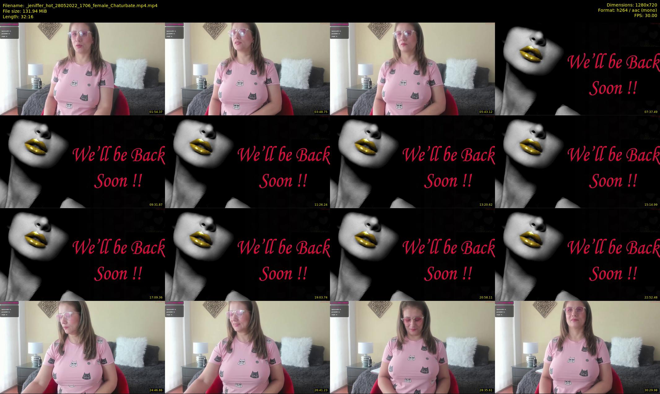 _jeniffer_hot — 33 minute Chaturbate female cam show recording, 720p, May 28, 2022