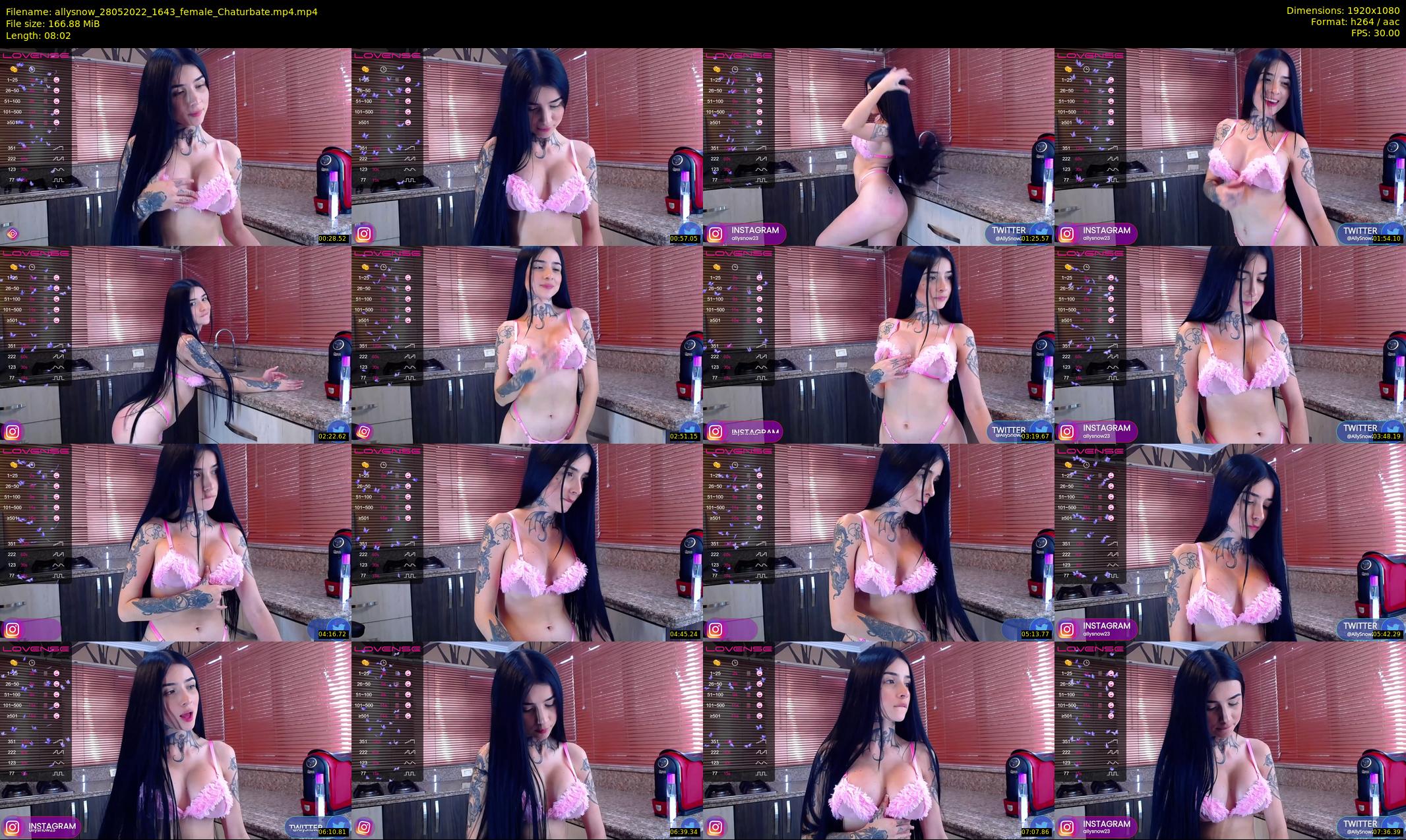 allysnow — 9 minute Chaturbate female cam show recording, 1080p, May 28, 2022