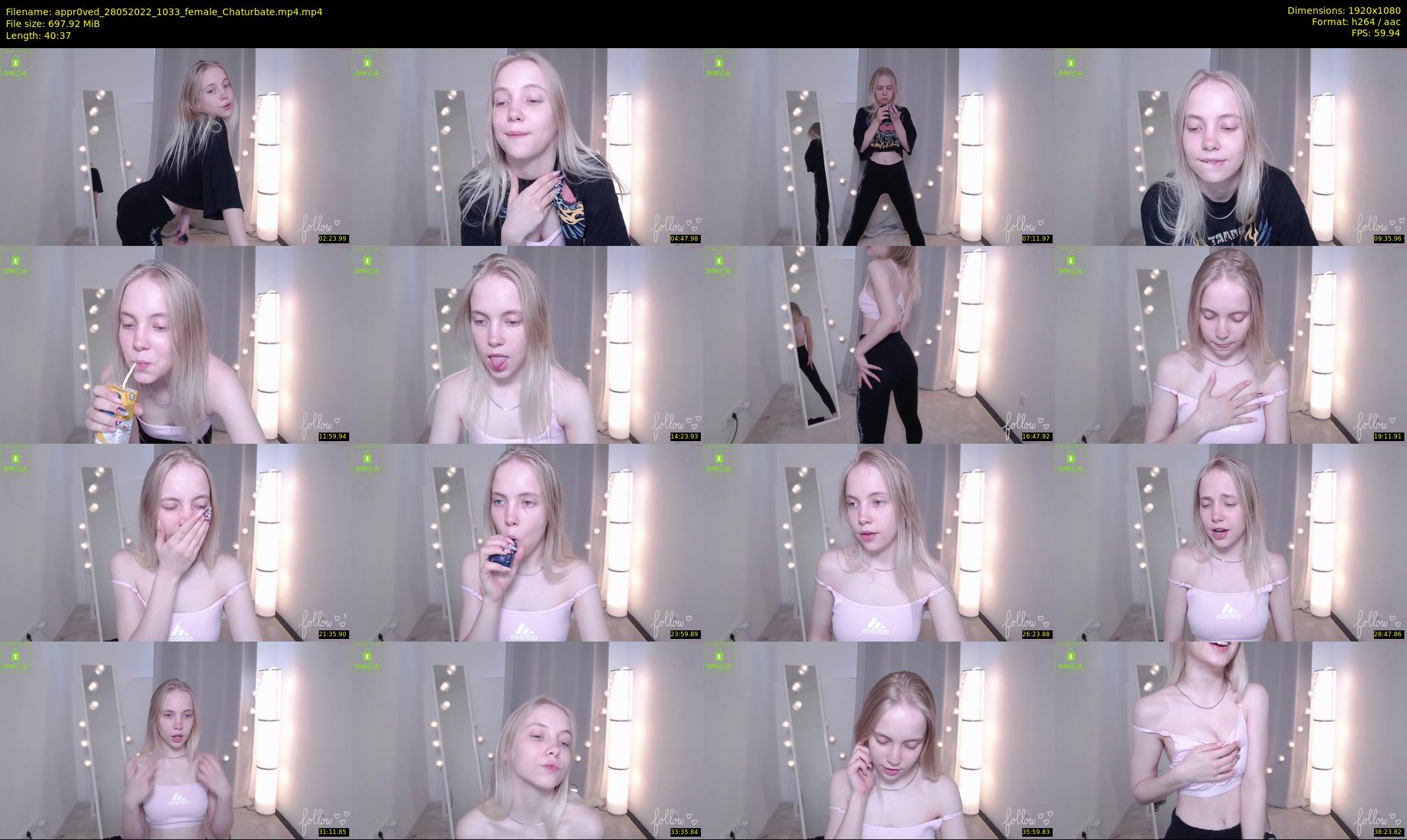 appr0ved — 41 minute Chaturbate female cam show recording, 1080p, May 28, 2022