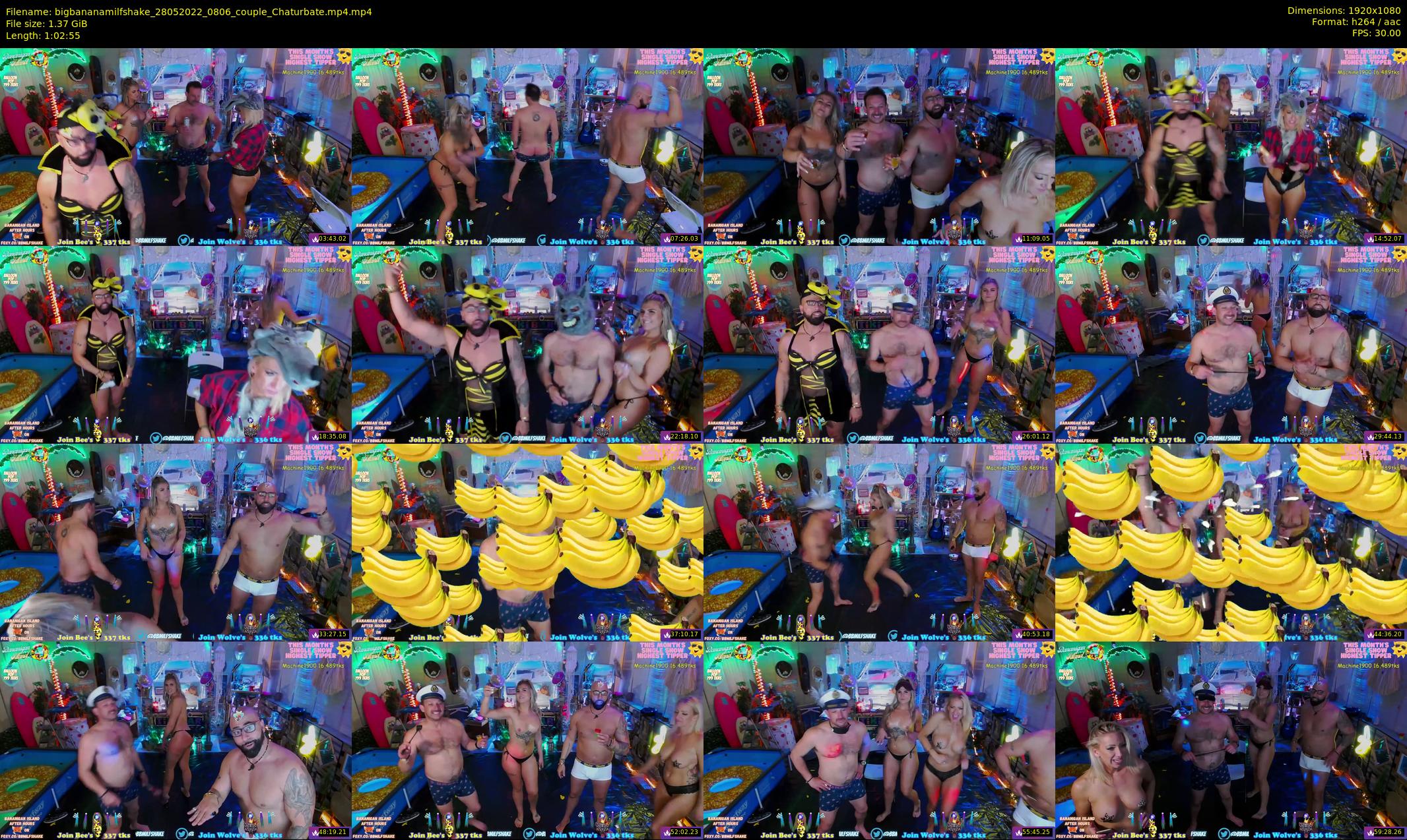 bigbananamilfshake — 63 minute Chaturbate couple cam show recording, 1080p, May 28, 2022