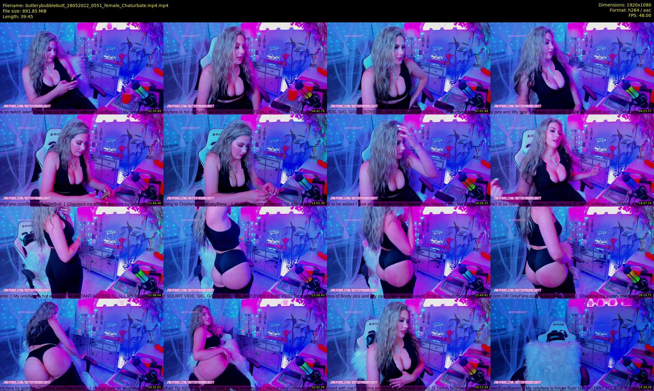 butterybubblebutt — 40 minute Chaturbate couple cam show recording, 1080p, May 28, 2022