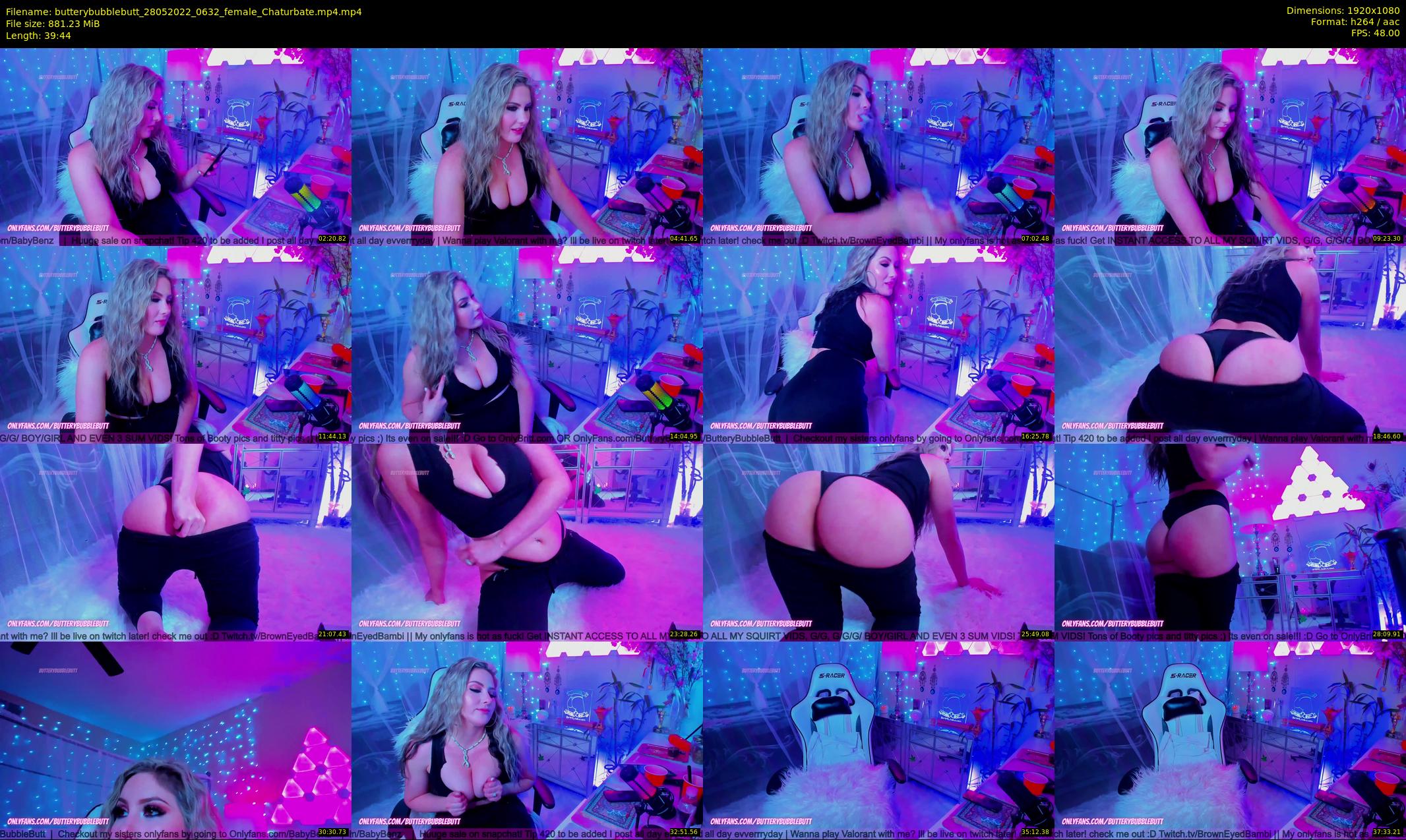 butterybubblebutt — 40 minute Chaturbate couple cam show recording, 1080p, May 28, 2022