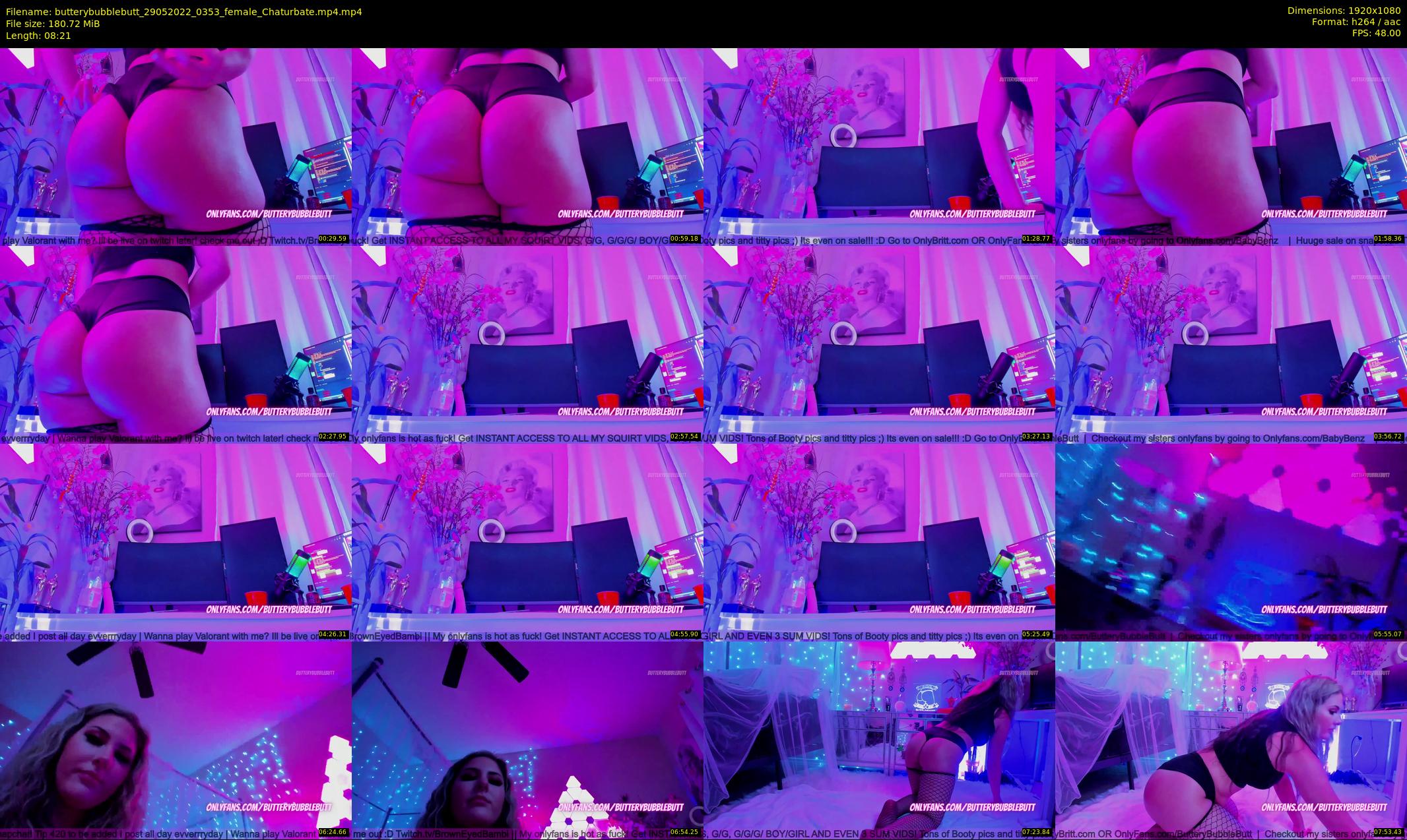 butterybubblebutt — 9 minute Chaturbate couple cam show recording, 1080p, May 29, 2022