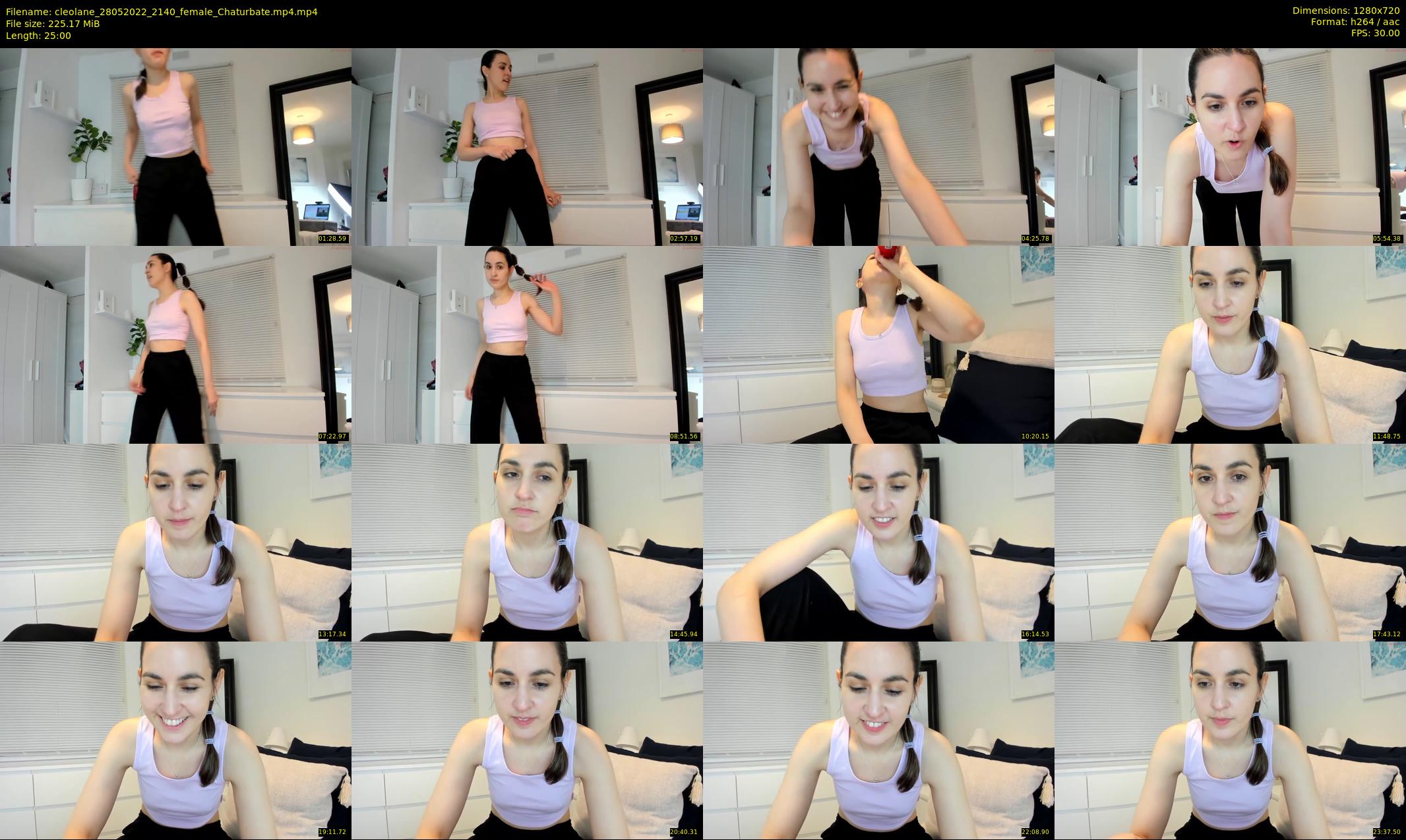 cleolane — 25 minute Chaturbate female cam show recording, 720p, May 28, 2022