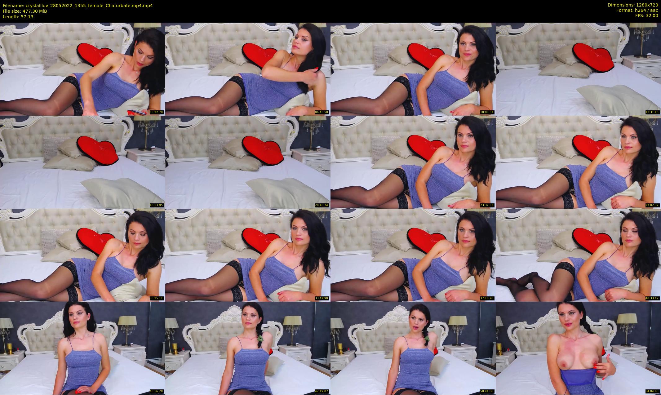 crystallluv — 58 minute Chaturbate female cam show recording, 720p, May 28, 2022