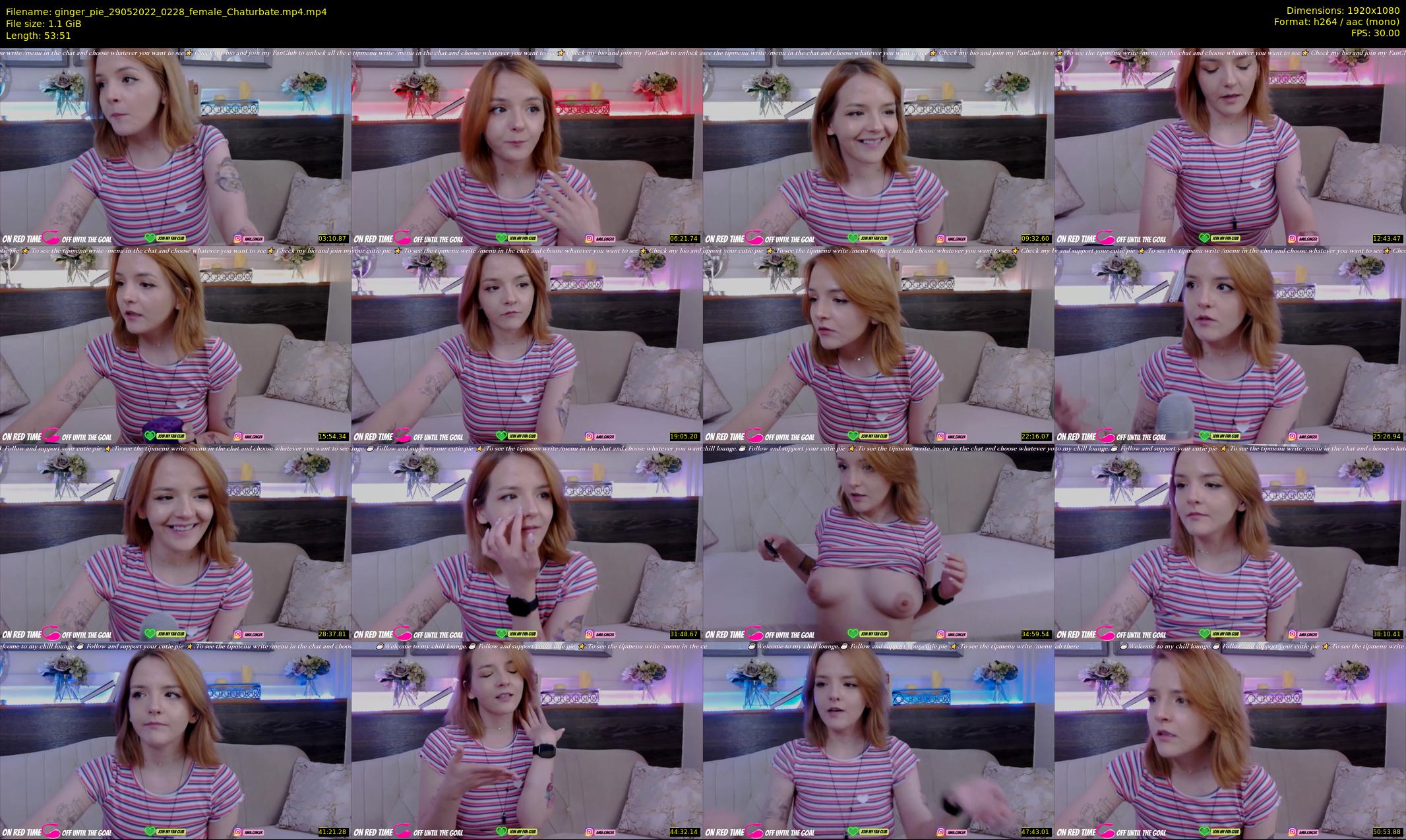 ginger_pie — 54 minute Chaturbate female cam show recording, 1080p, May 29, 2022