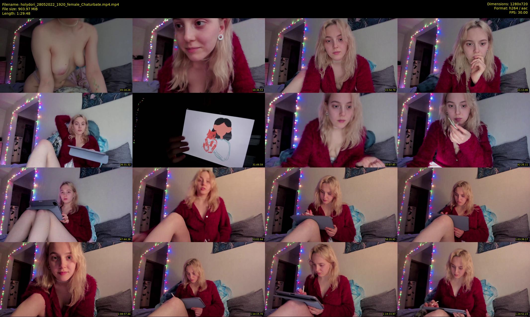 holydori — 90 minute Chaturbate female cam show recording, 720p, May 28, 2022