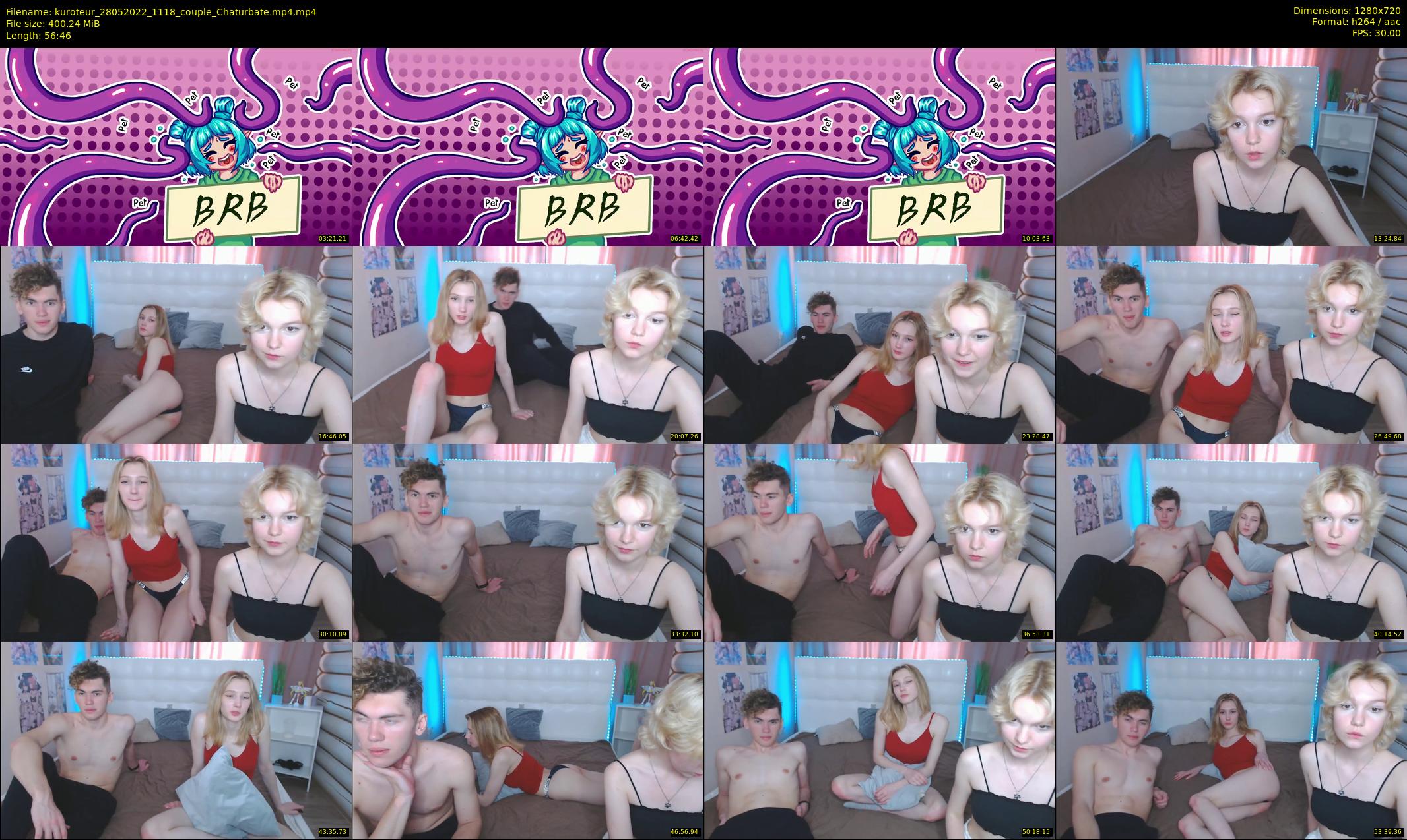 kuroteur — 57 minute Chaturbate couple cam show recording, 720p, May 28, 2022