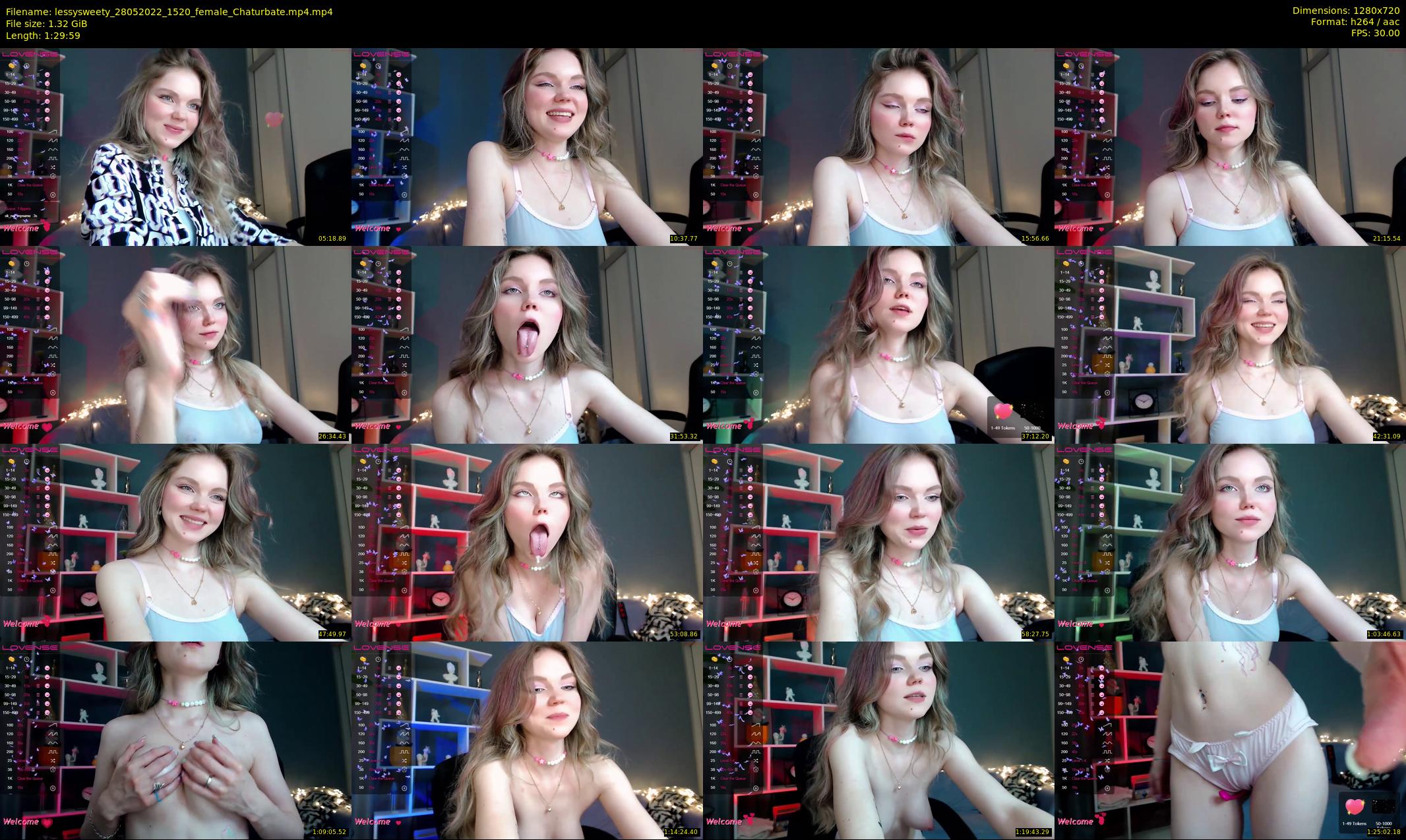 lessysweety — 90 minute Chaturbate female cam show recording, 720p, May 28, 2022