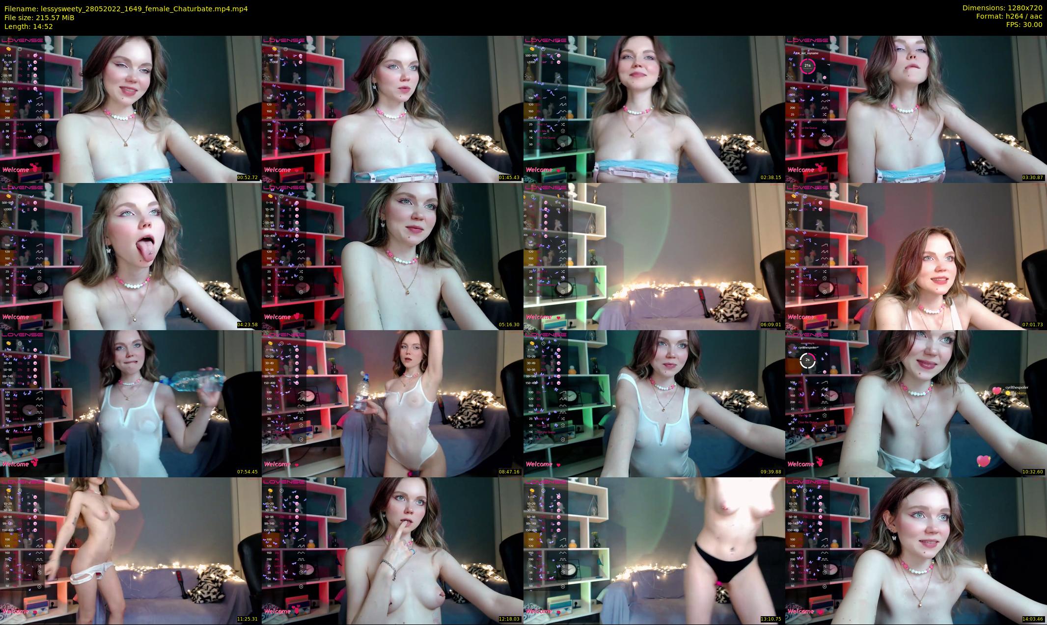 lessysweety — 15 minute Chaturbate female cam show recording, 720p, May 28, 2022