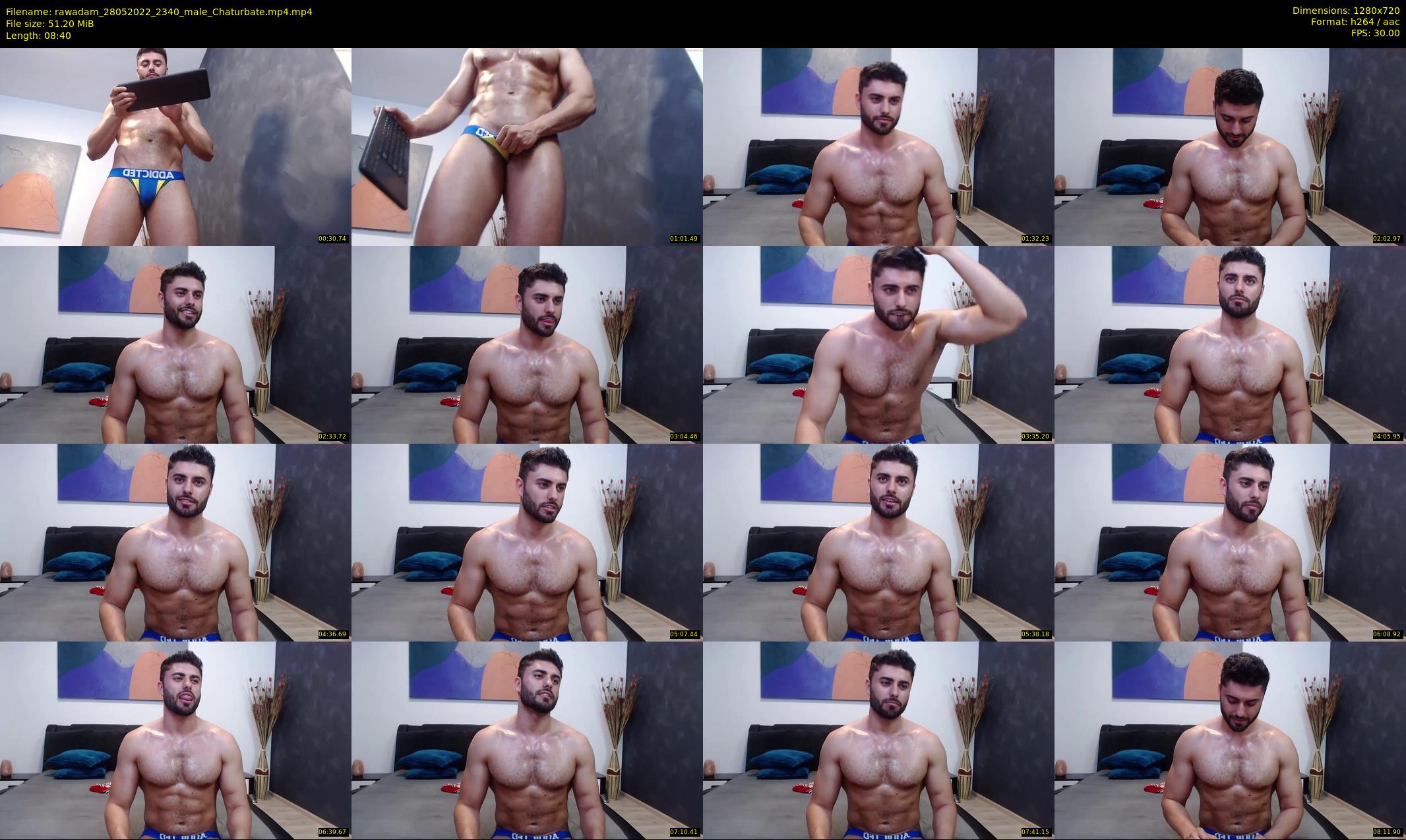 rawadam — 9 minute Chaturbate male cam show recording, 720p, May 28, 2022