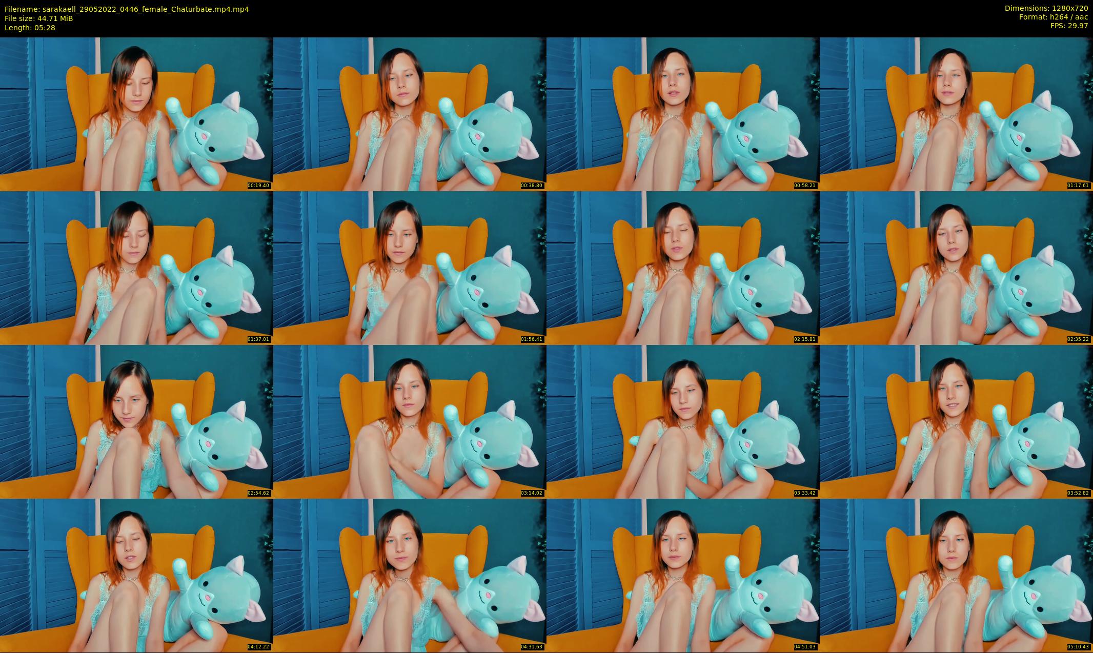 sarakaell — 6 minute Chaturbate female cam show recording, 720p, May 29, 2022