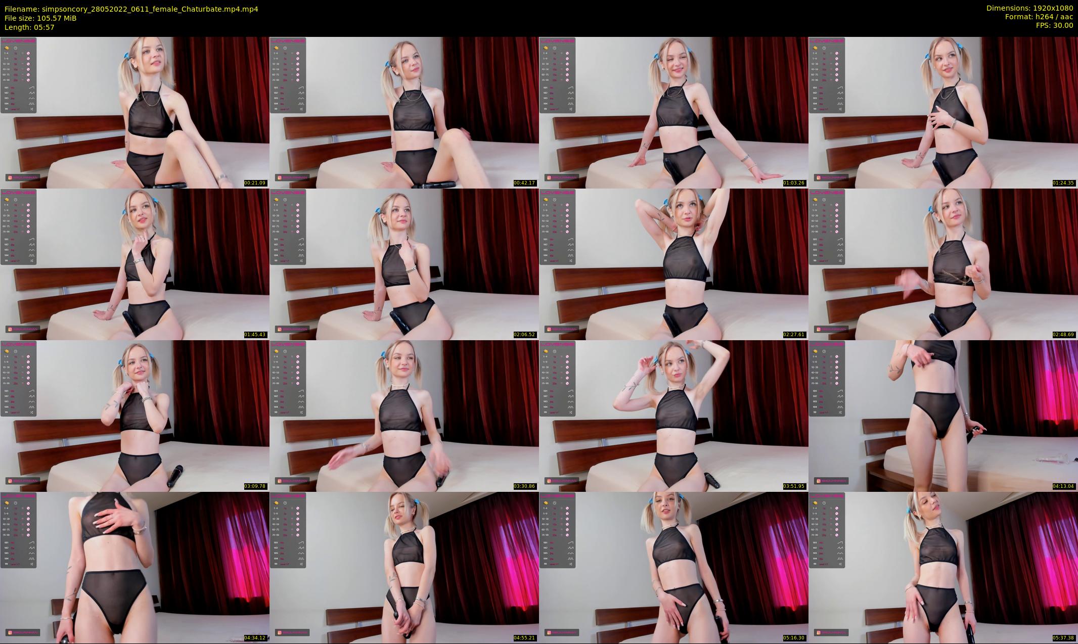 simpsoncory — 6 minute Chaturbate female cam show recording, 1080p, May 28, 2022