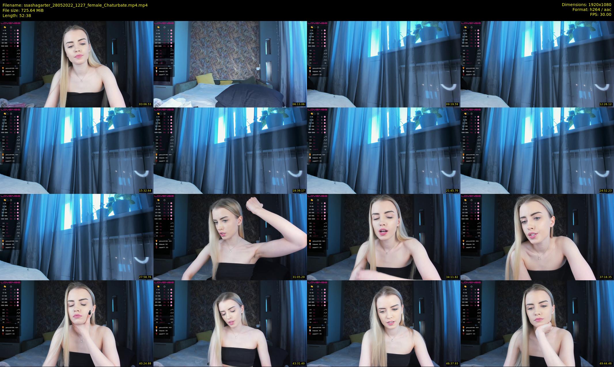 ssashagarter — 53 minute Chaturbate female cam show recording, 1080p, May 28, 2022